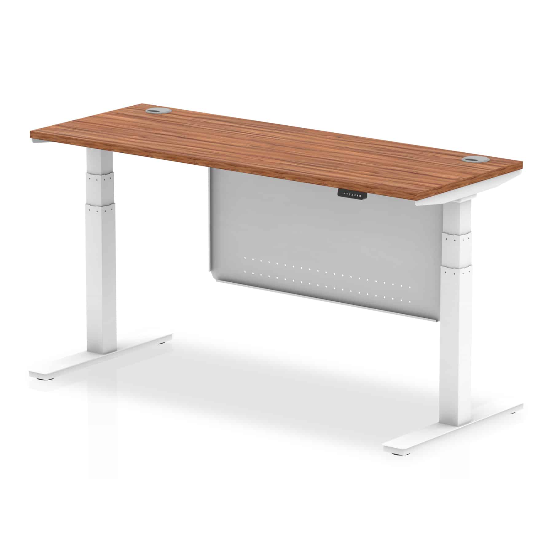 Air Height Adjustable Slimline Desk With Cable Ports With Steel Modesty Panel - Image 168