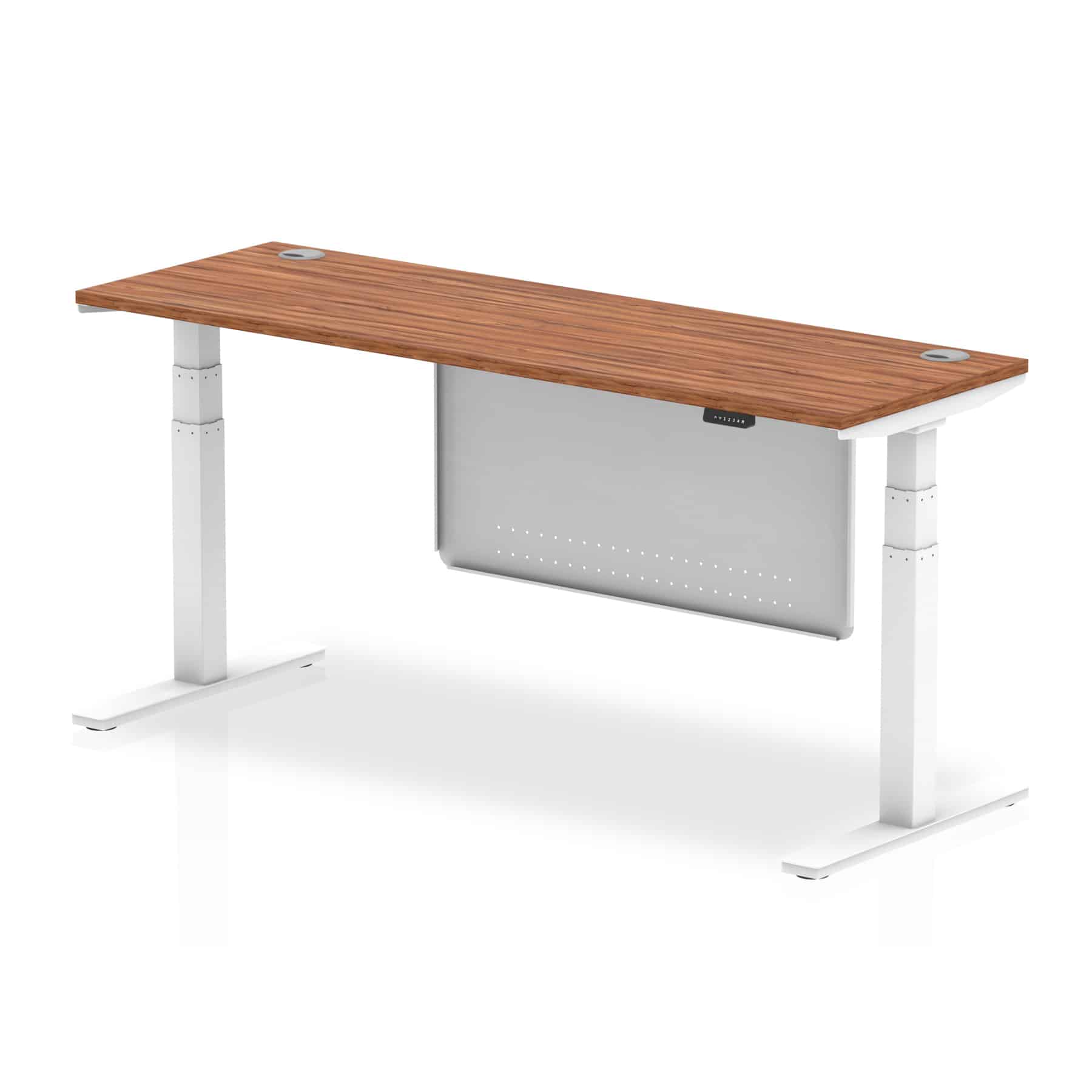 Air Height Adjustable Slimline Desk With Cable Ports With Steel Modesty Panel - Image 221