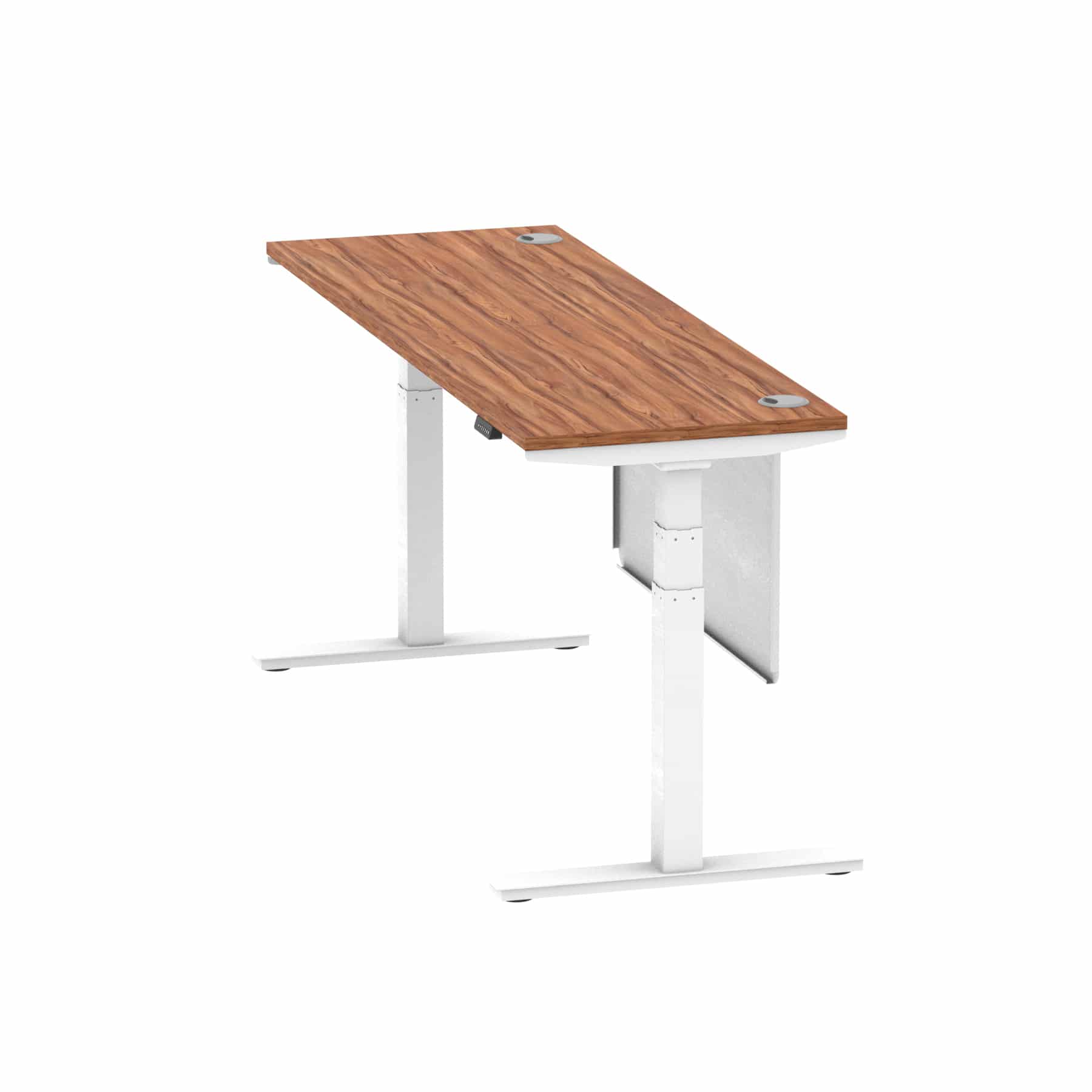 Air Height Adjustable Slimline Desk With Cable Ports With Steel Modesty Panel - Image 222