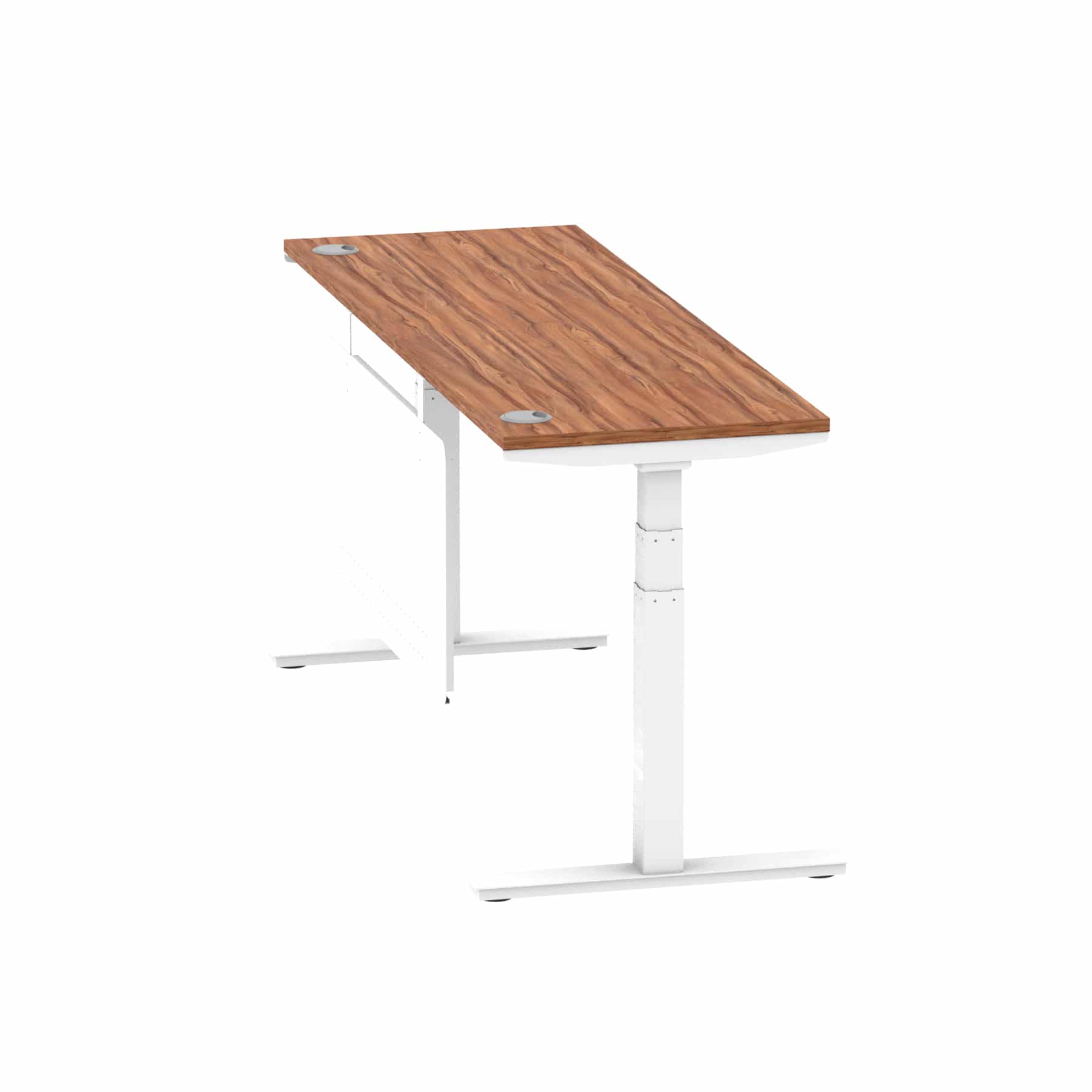 Air Height Adjustable Slimline Desk With Cable Ports With Steel Modesty Panel - Image 226