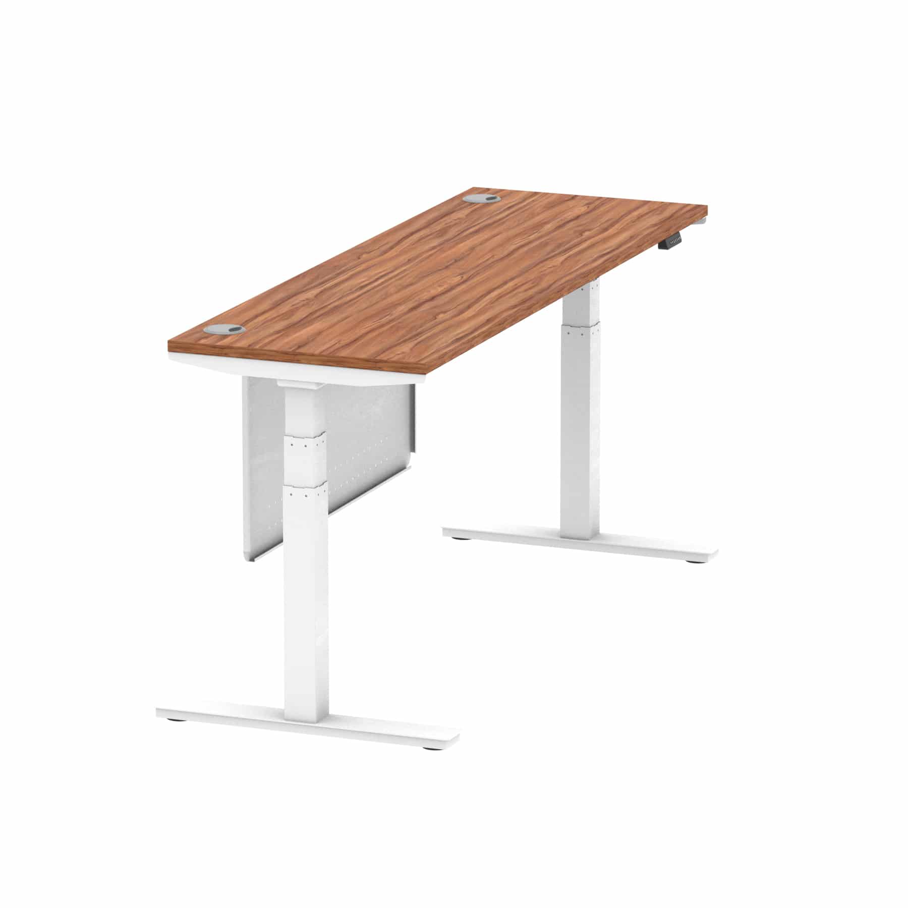 Air Height Adjustable Slimline Desk With Cable Ports With Steel Modesty Panel - Image 227