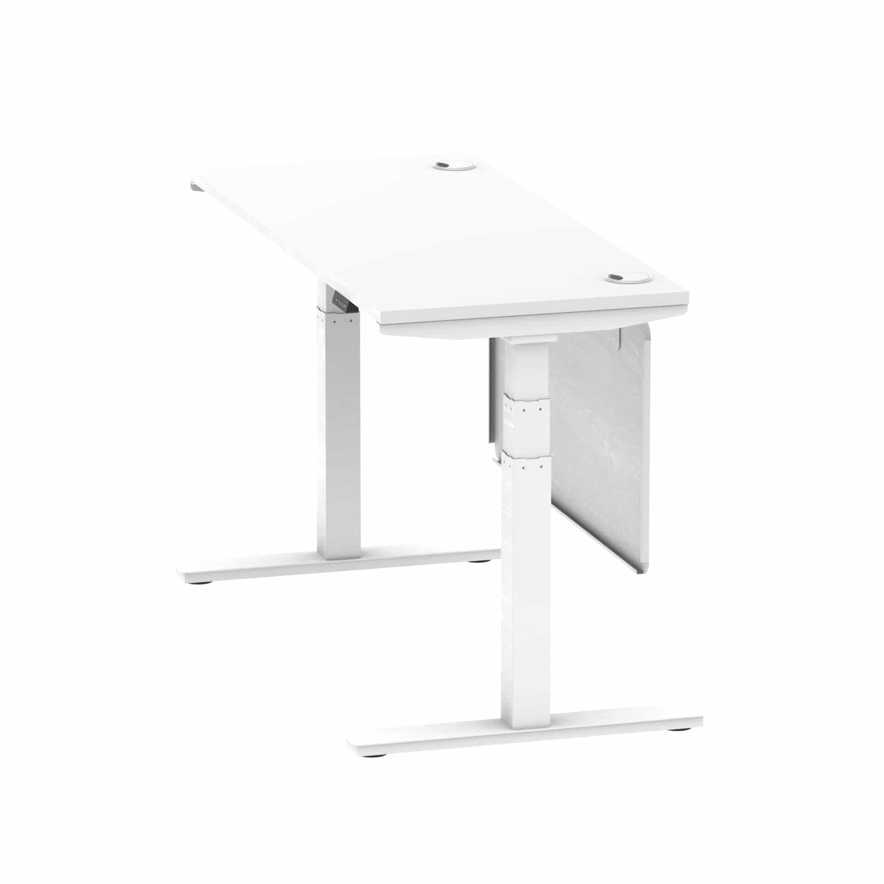 Air Height Adjustable Slimline Desk With Cable Ports With Steel Modesty Panel - Image 84