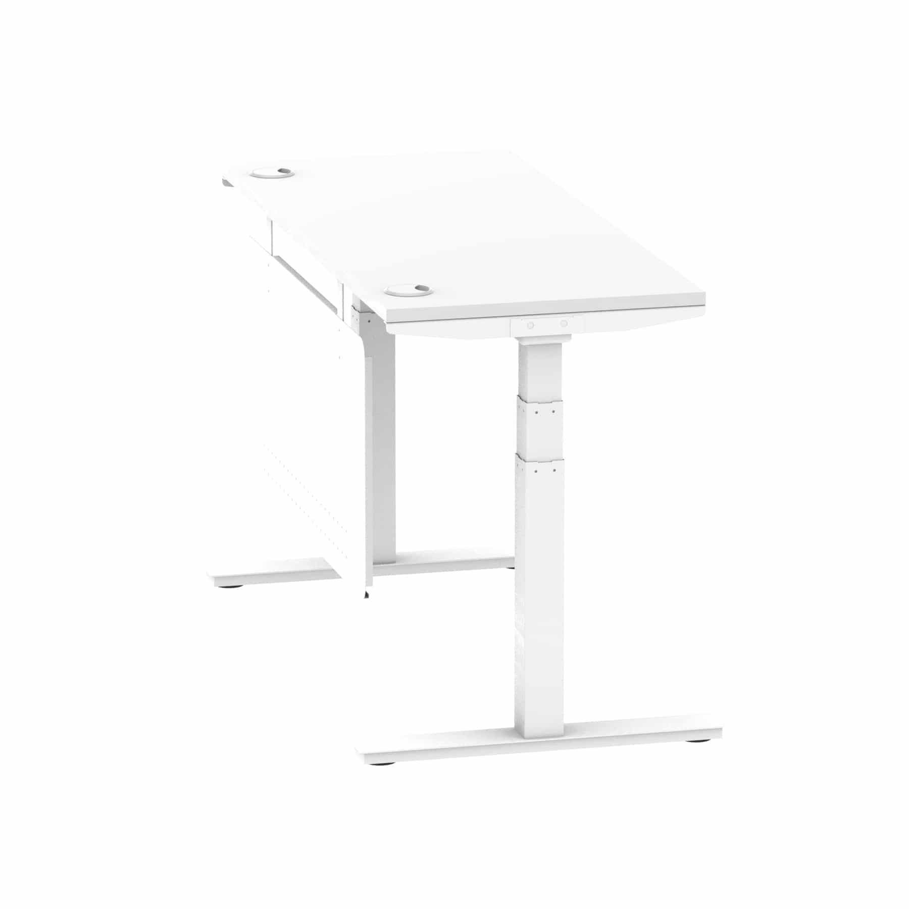 Air Height Adjustable Slimline Desk With Cable Ports With Steel Modesty Panel - Image 88