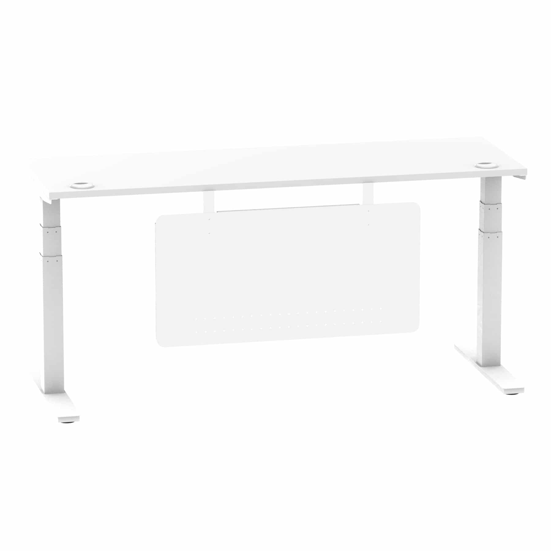 Air Height Adjustable Slimline Desk With Cable Ports With Steel Modesty Panel - Image 248