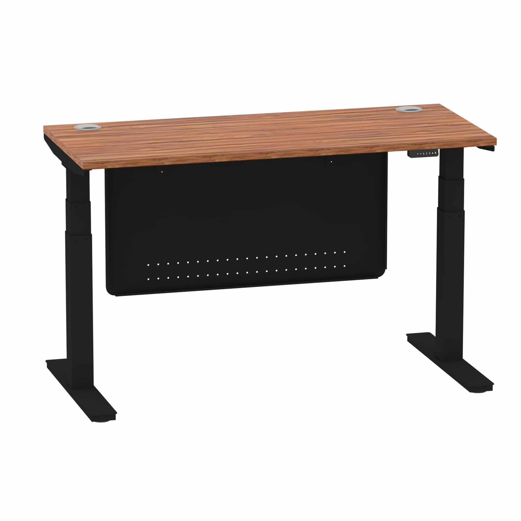 Air Height Adjustable Slimline Desk With Cable Ports With Steel Modesty Panel - Image 50