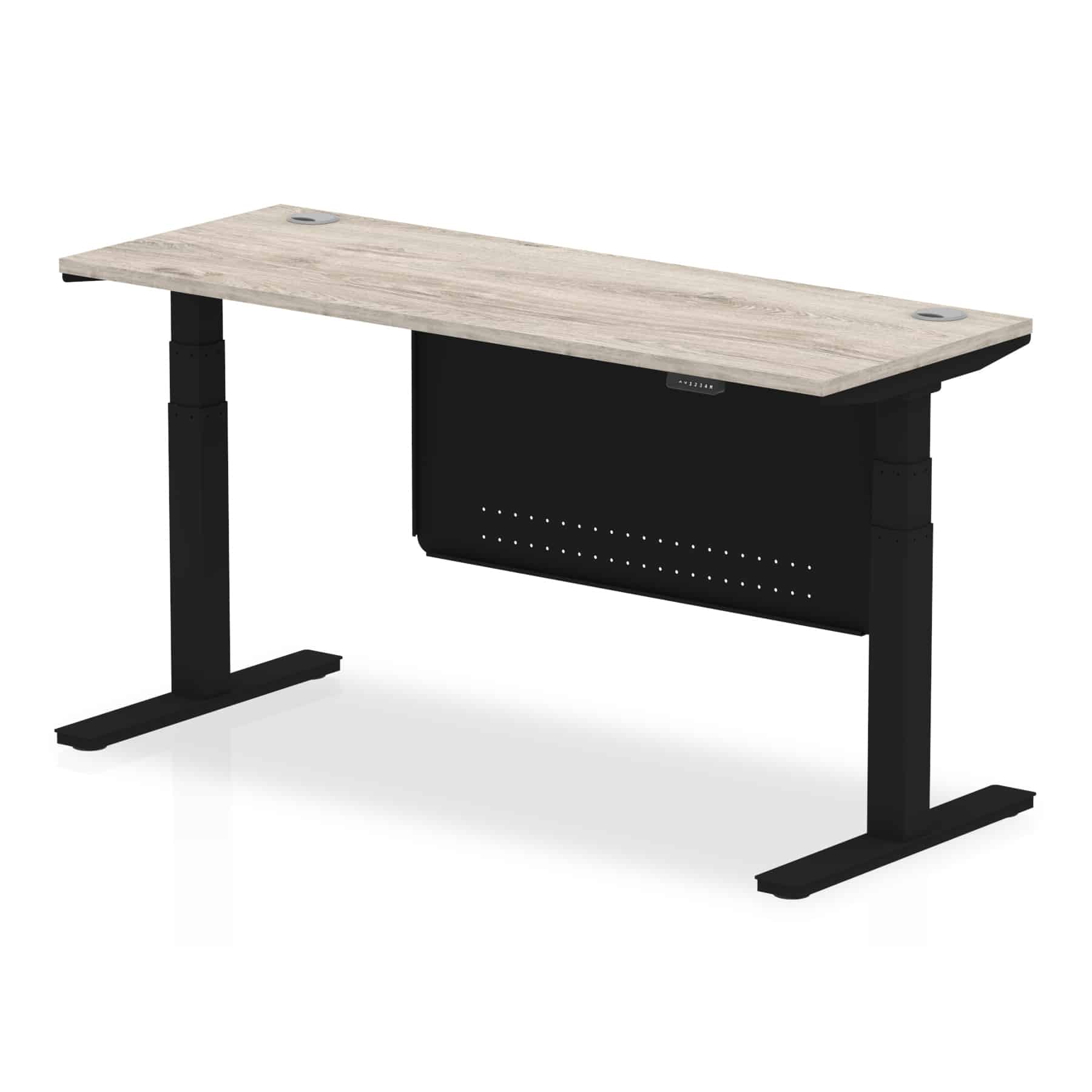 Air Height Adjustable Slimline Desk With Cable Ports With Steel Modesty Panel - Image 178