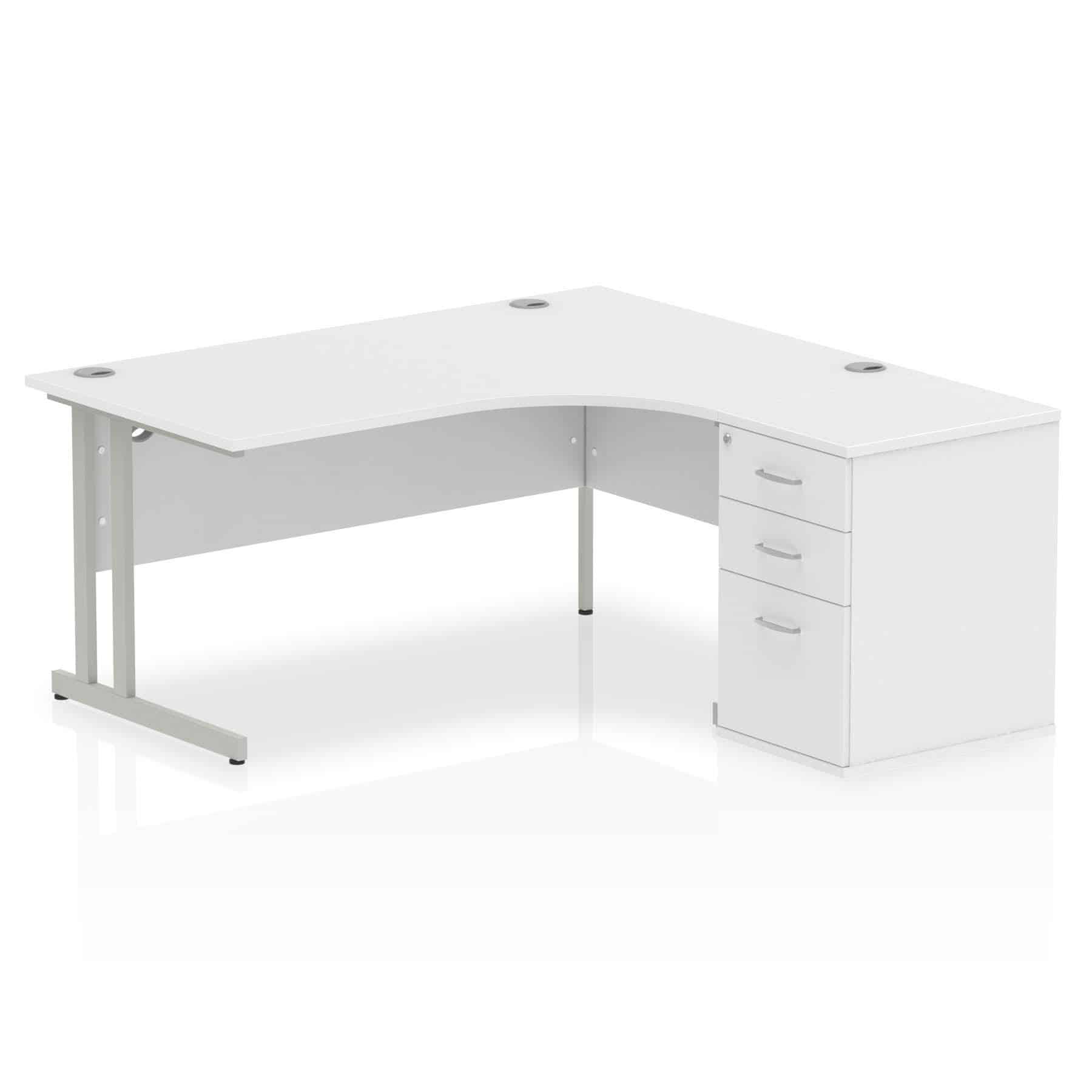 Impulse 1600mm Cantilever Right Crescent Desk Workstation - Image 32
