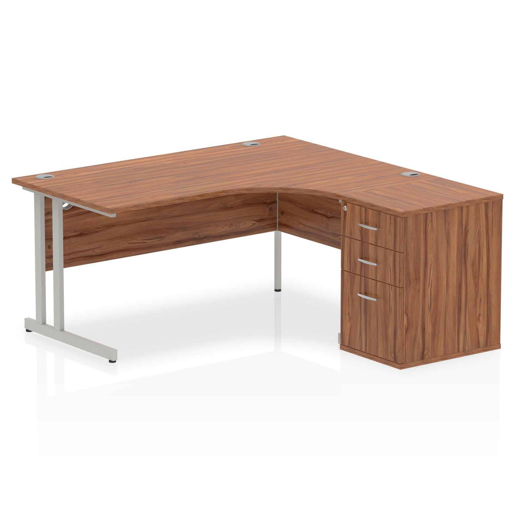 Impulse 1600mm Cantilever Right Crescent Desk Workstation - Image 26