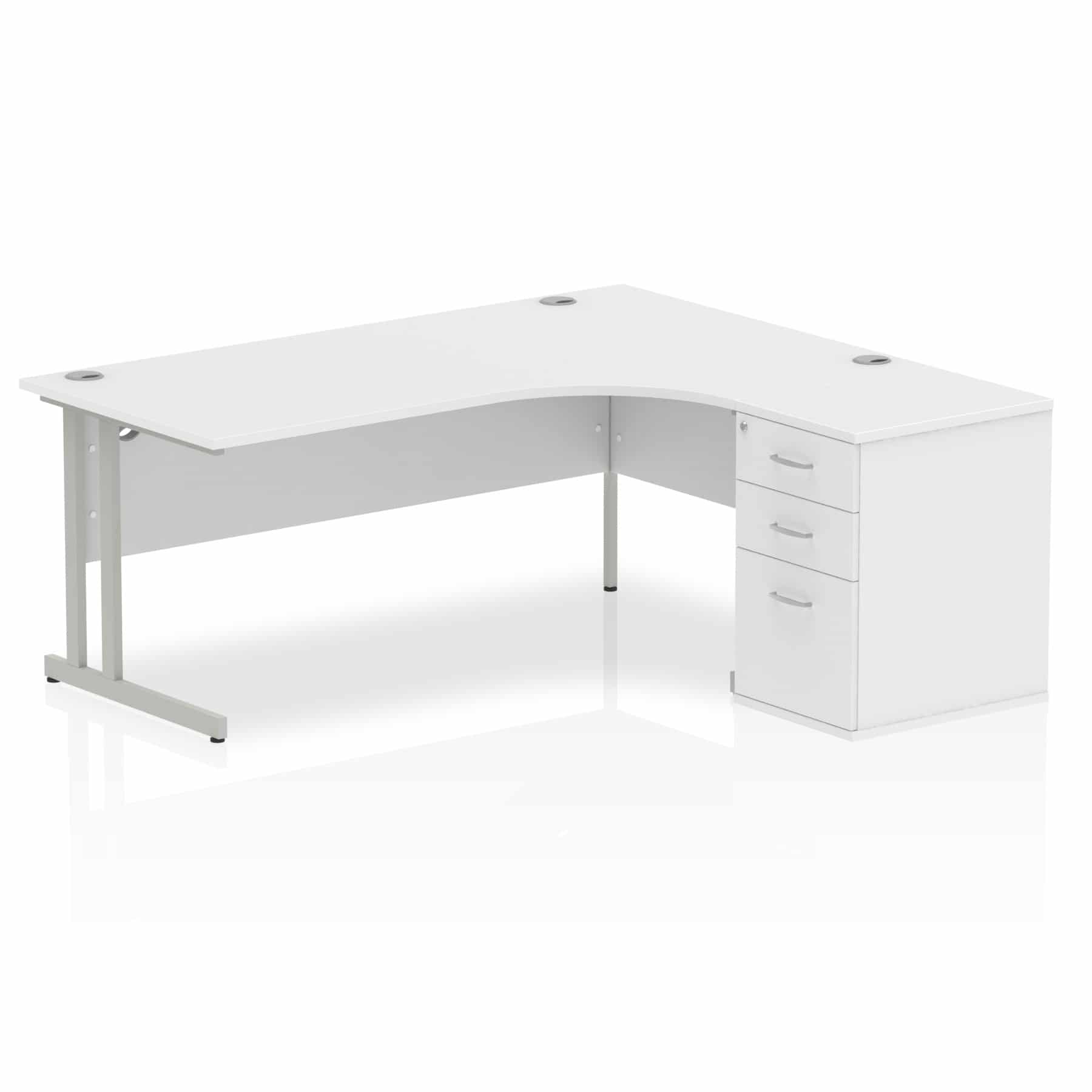 Impulse 1800mm Cantilever Right Crescent Desk Workstation - Image 32