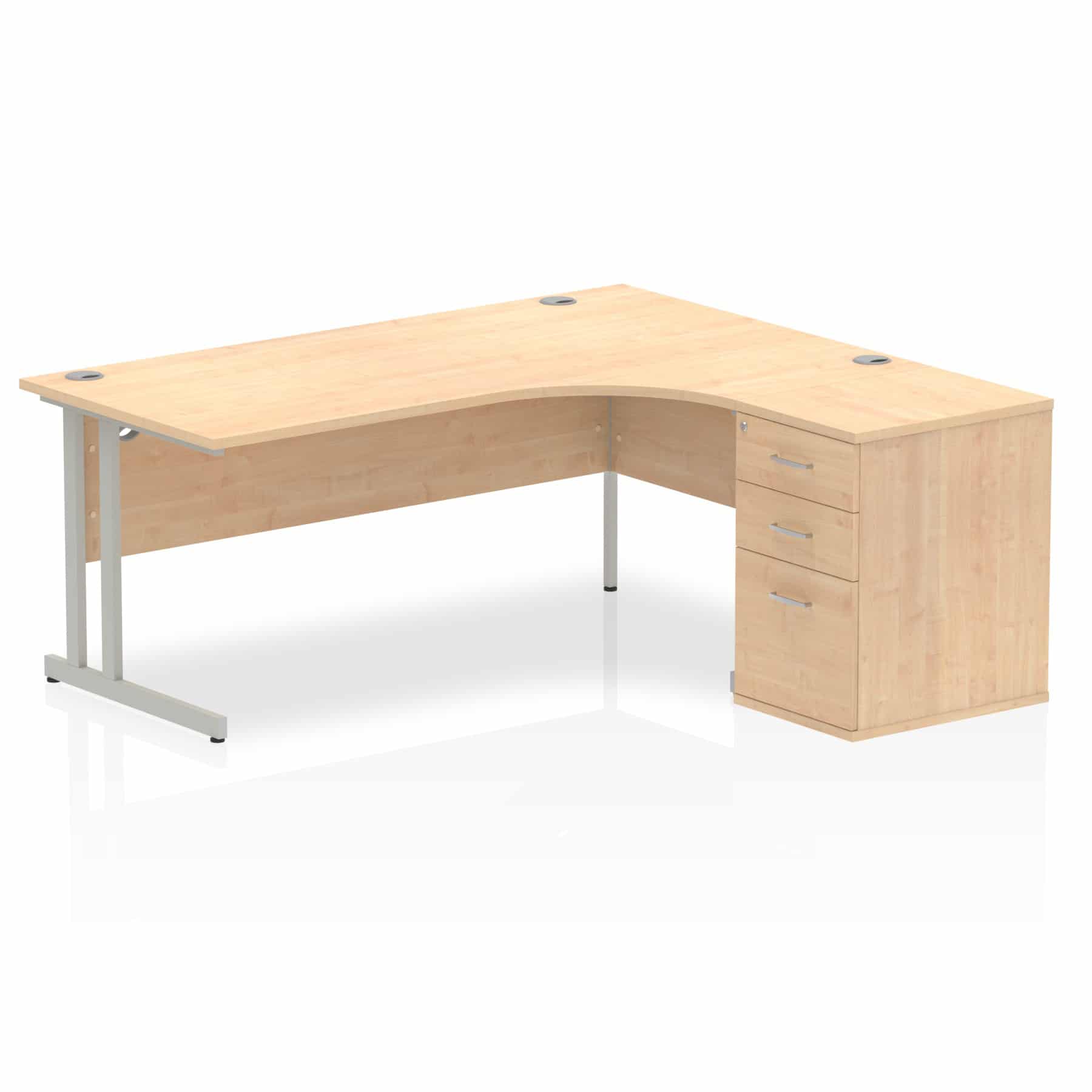 Impulse 1800mm Cantilever Right Crescent Desk Workstation - Image 14