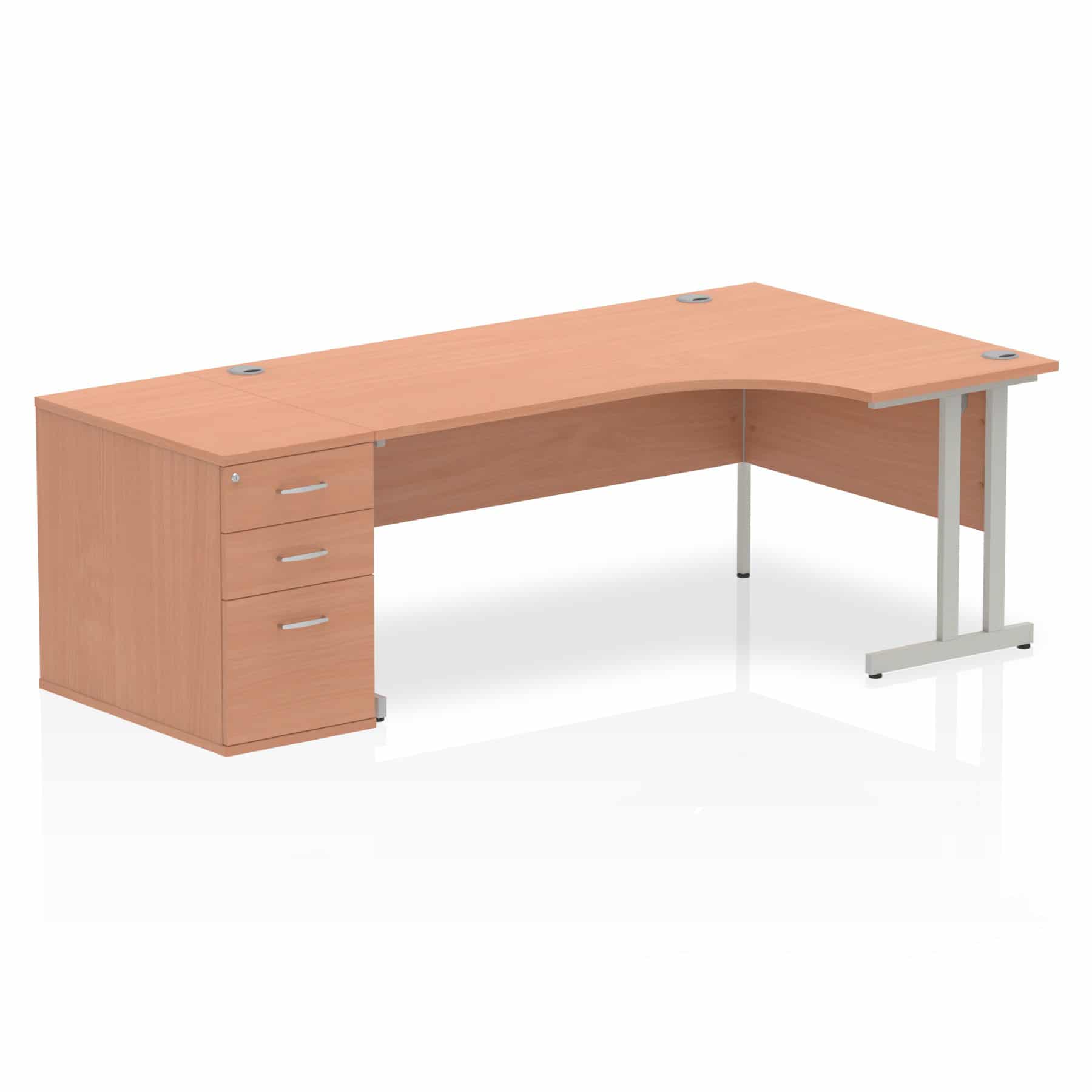Impulse 1800mm Cantilever Right Crescent Desk Workstation - Image 5