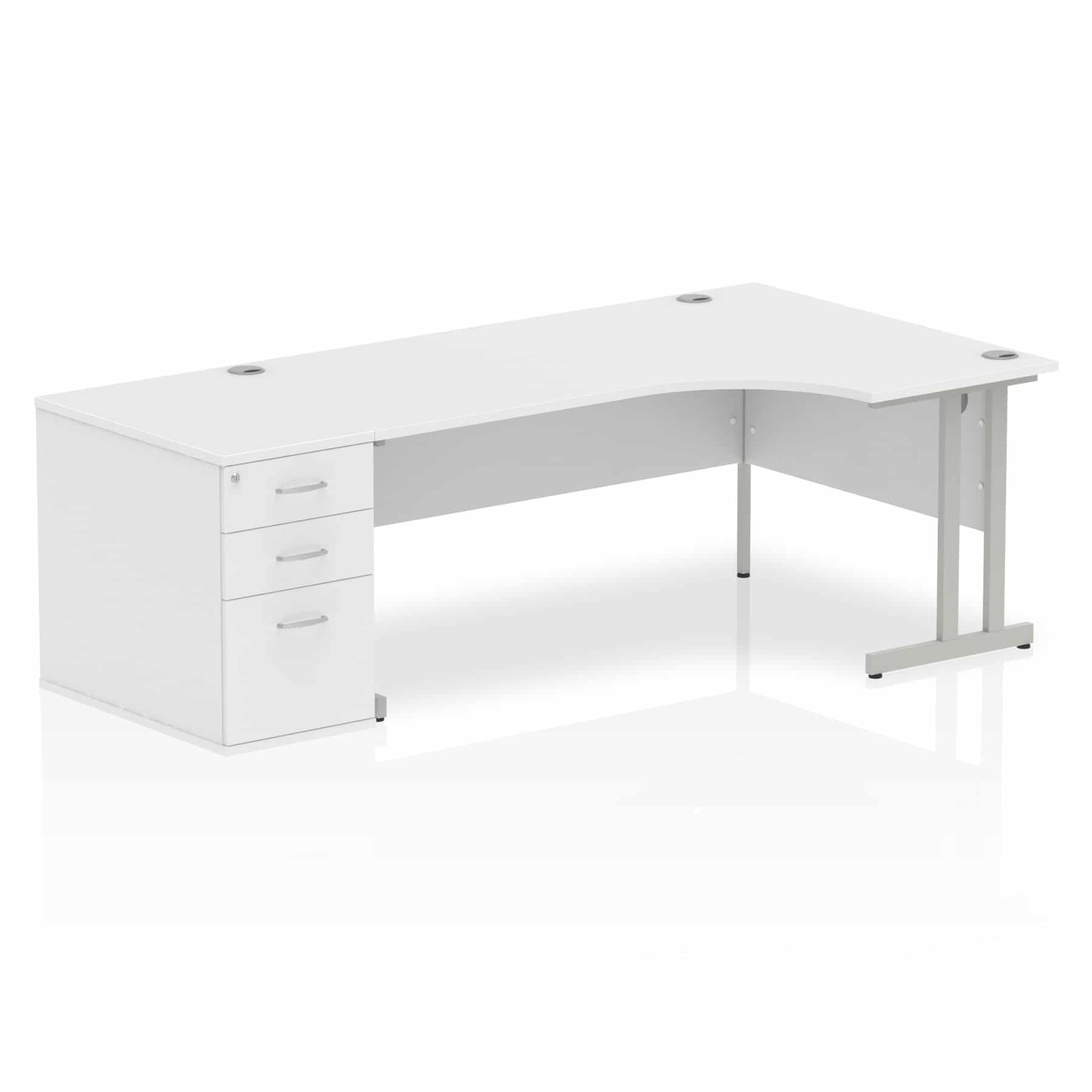 Impulse 1800mm Cantilever Right Crescent Desk Workstation - Image 35