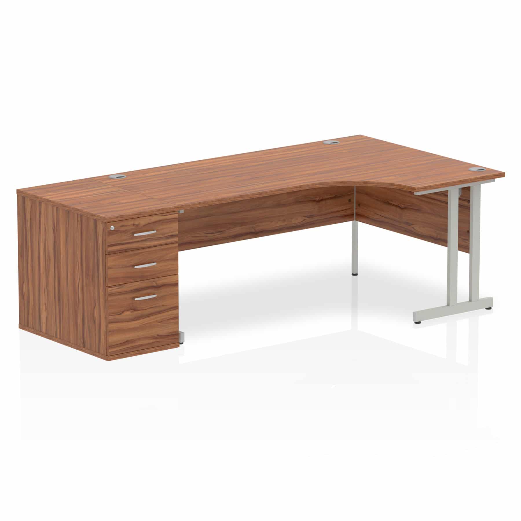Impulse 1800mm Cantilever Right Crescent Desk Workstation - Image 29