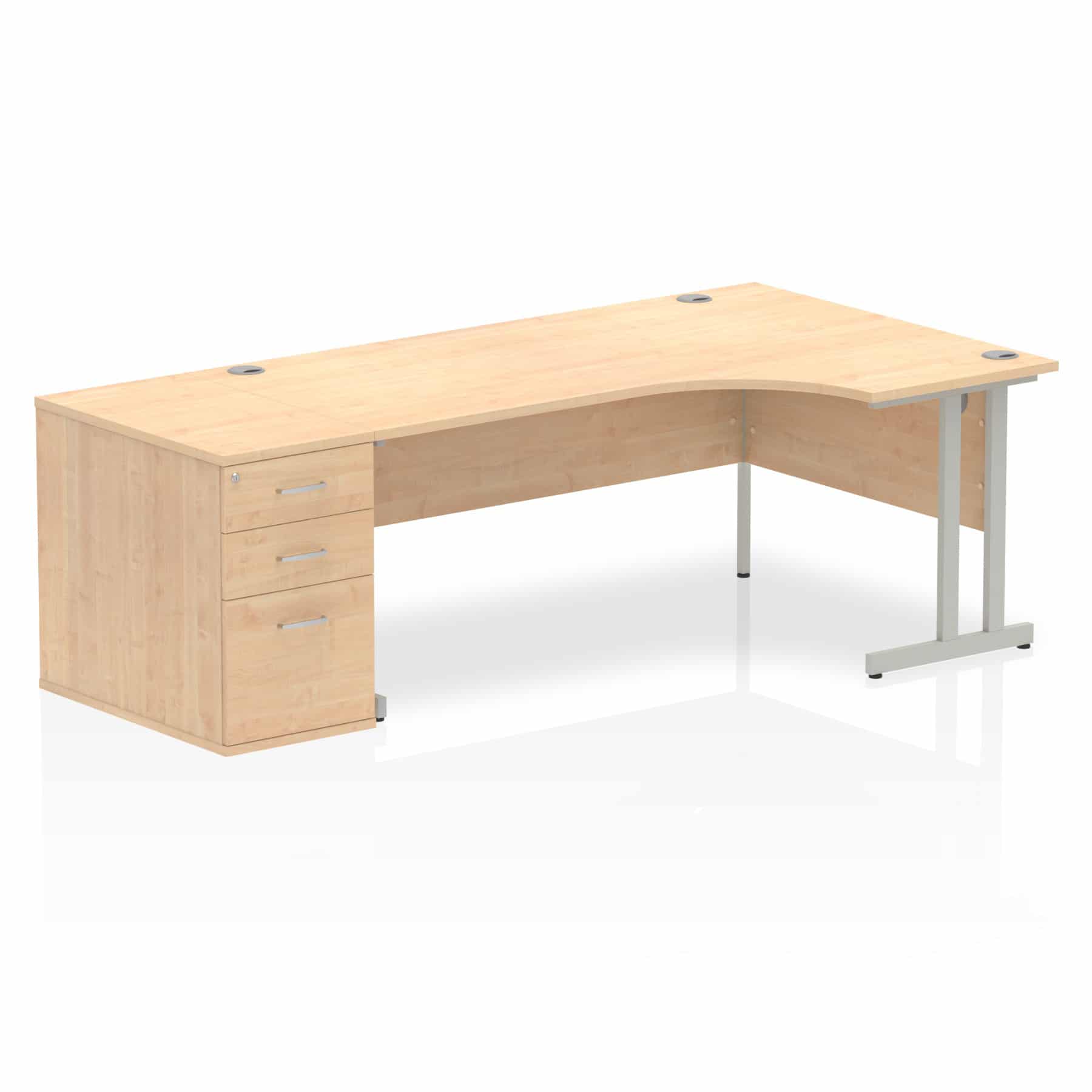 Impulse 1800mm Cantilever Right Crescent Desk Workstation - Image 17