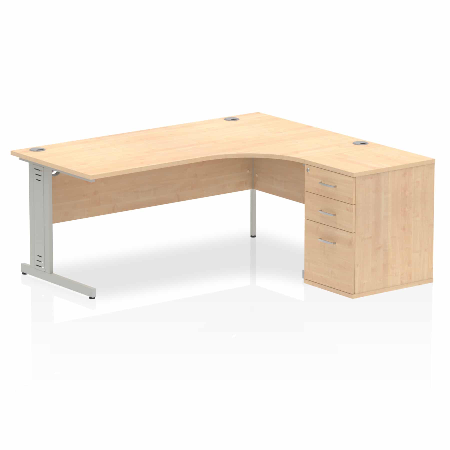 Impulse 1800mm Cable Managed Right Crescent Desk Workstation - Image 14