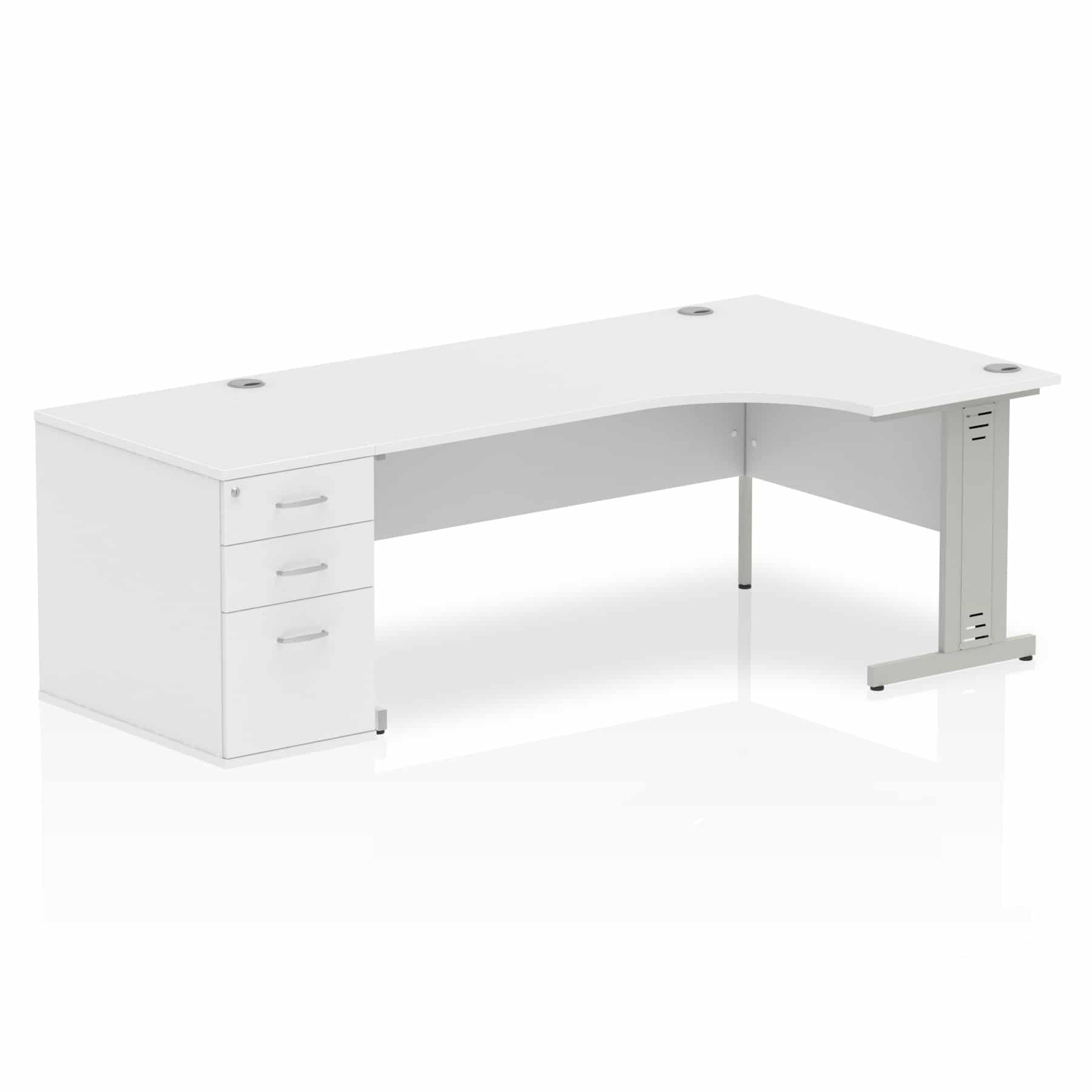 Impulse 1800mm Cable Managed Right Crescent Desk Workstation - Image 35