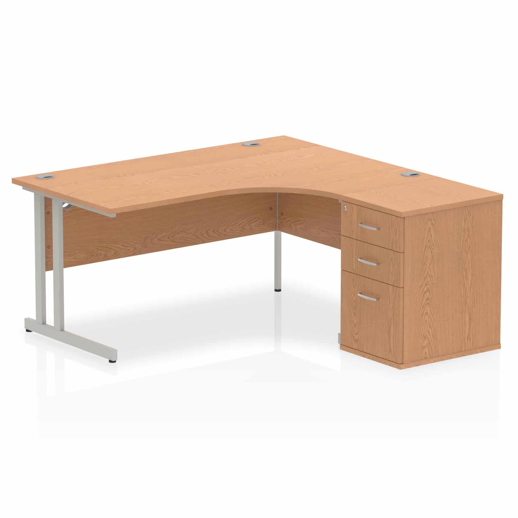 Impulse 1600mm Cantilever Right Crescent Desk Workstation - Image 20