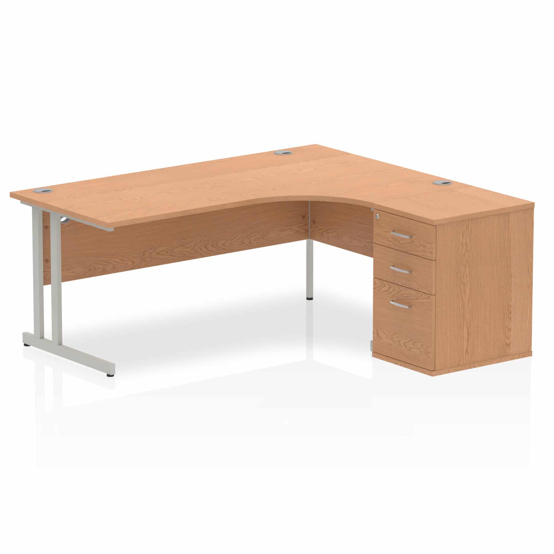 Impulse 1800mm Cantilever Right Crescent Desk Workstation - Image 20