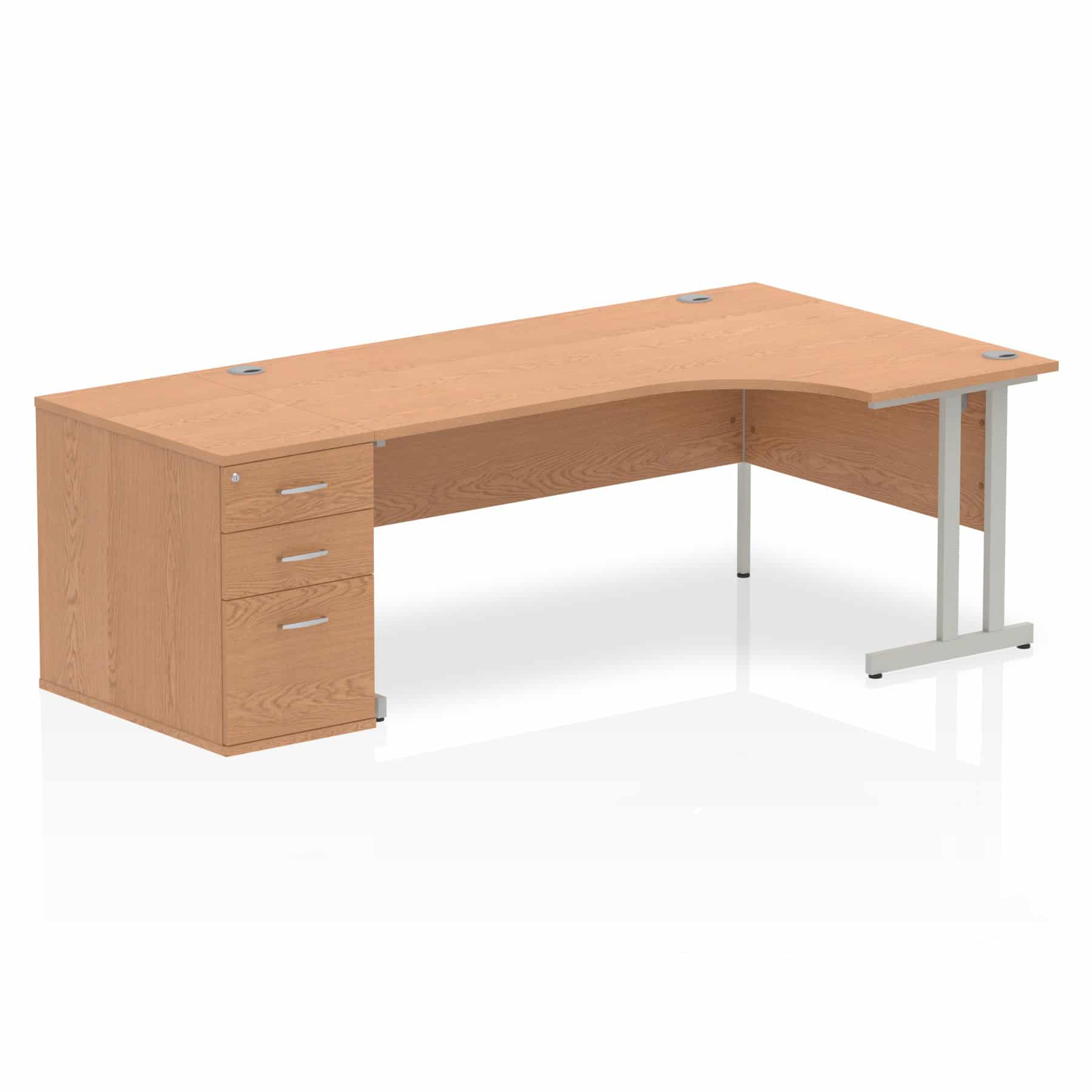 Impulse 1800mm Cantilever Right Crescent Desk Workstation - Image 23