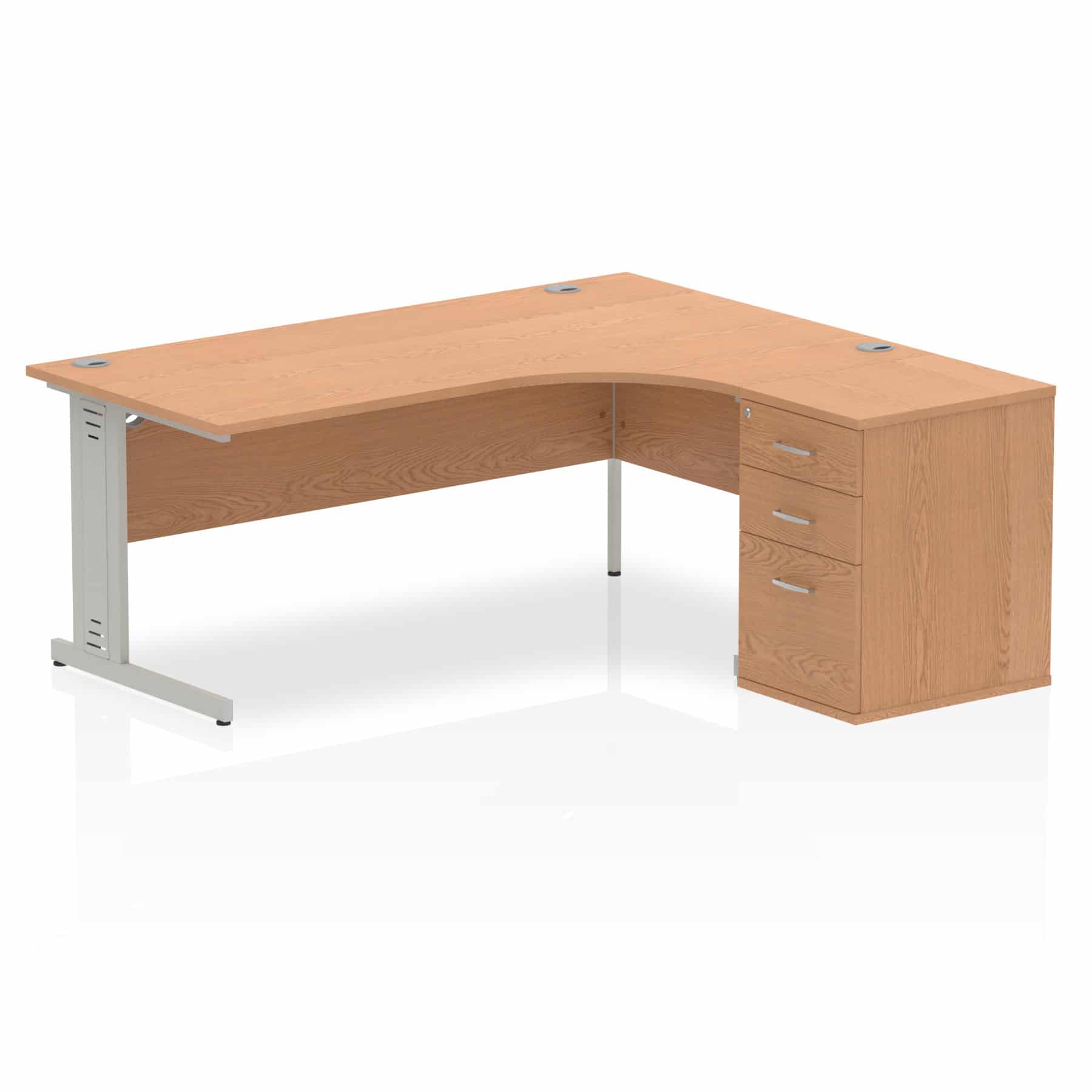 Impulse 1800mm Cable Managed Right Crescent Desk Workstation - Image 20