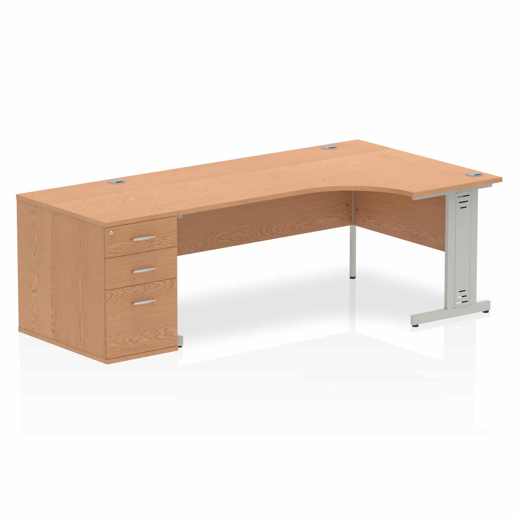 Impulse 1800mm Cable Managed Right Crescent Desk Workstation - Image 23