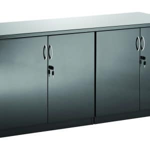 High Gloss Twin Cupboard With Credenza Top