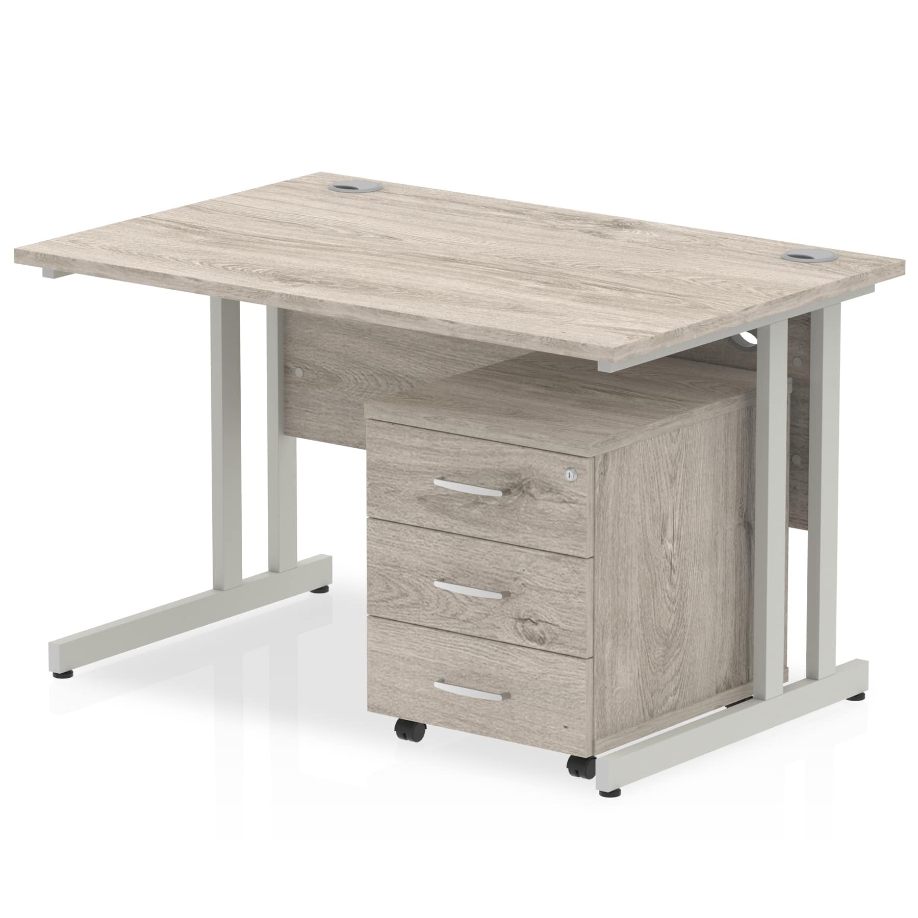 Impulse 1200mm Cantilever Straight Desk With Mobile Pedestal - Image 6