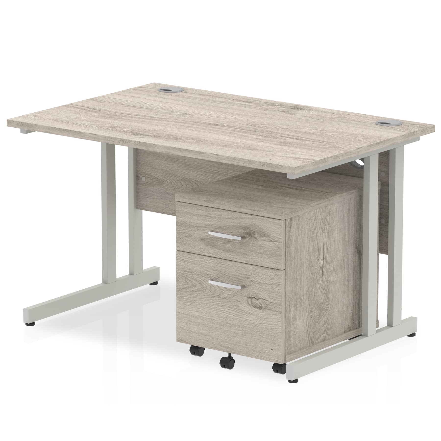 Impulse 1400mm Cantilever Straight Desk With Mobile Pedestal - Image 5
