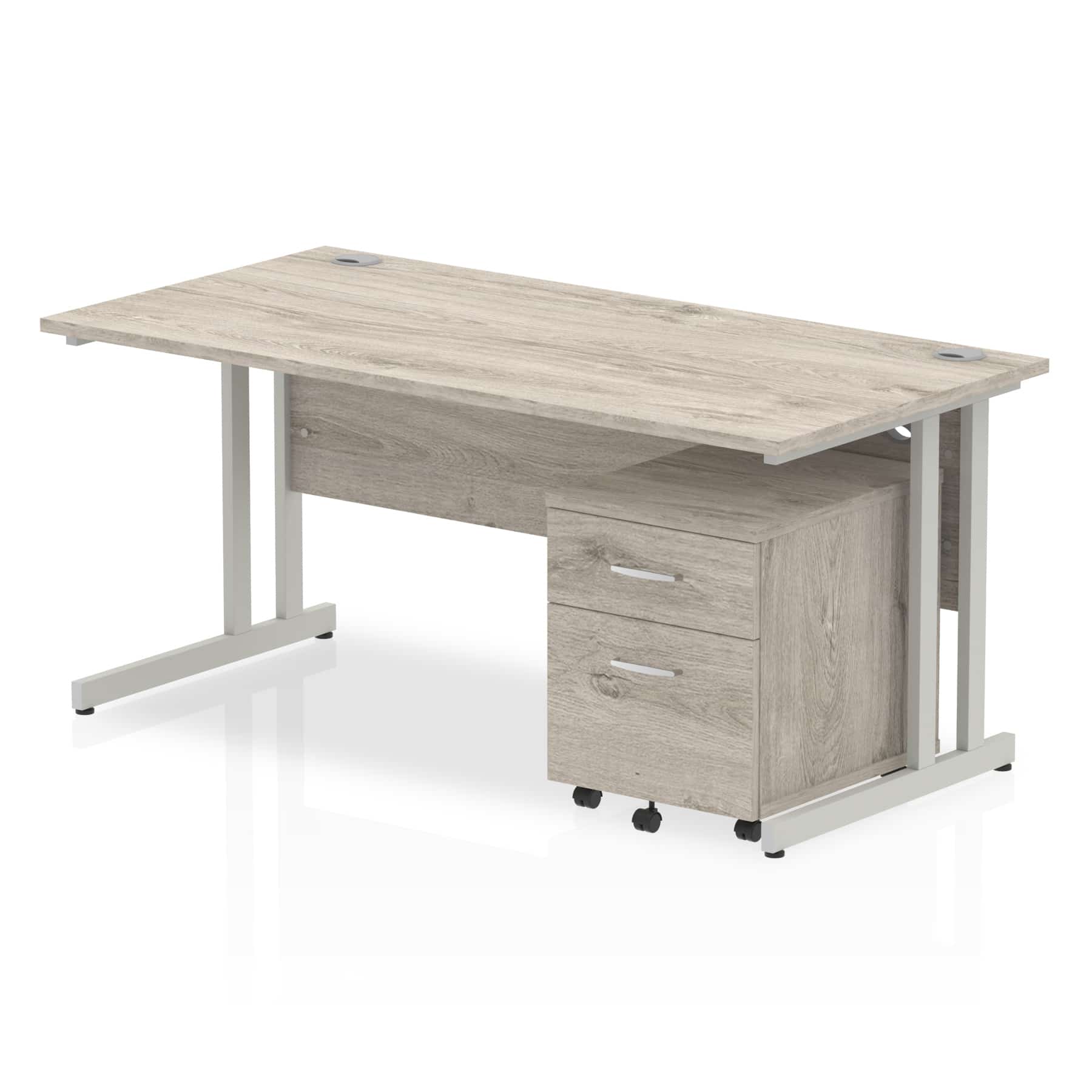 Impulse 1600mm Cantilever Straight Desk With Mobile Pedestal - Image 5