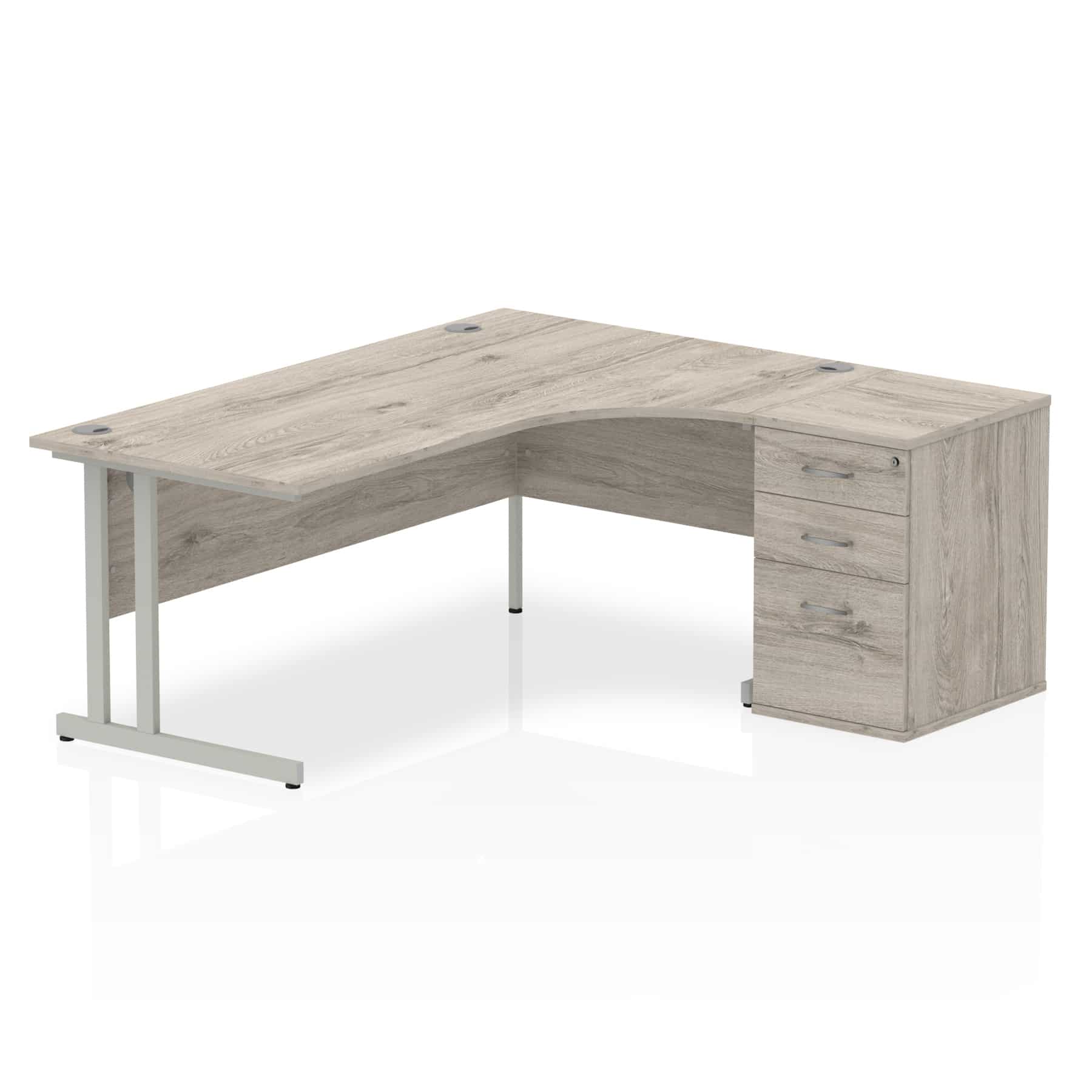 Impulse 1800mm Cantilever Right Crescent Desk Workstation - Image 8