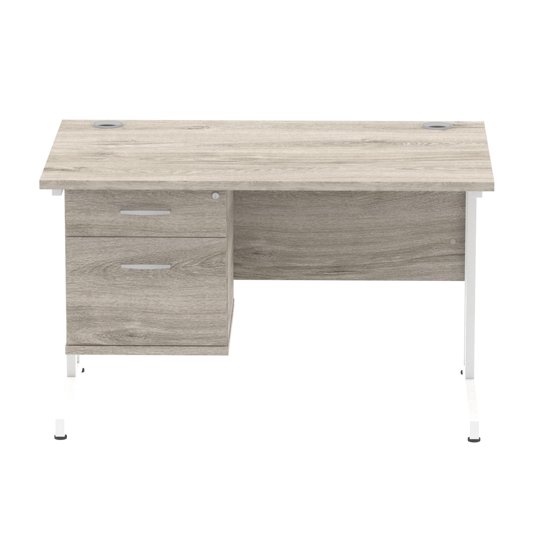 Impulse 1200mm Cantilever Straight Desk With Single Fixed Pedestal - Image 12