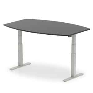 High Gloss Writable Boardroom Table Height Adjustable