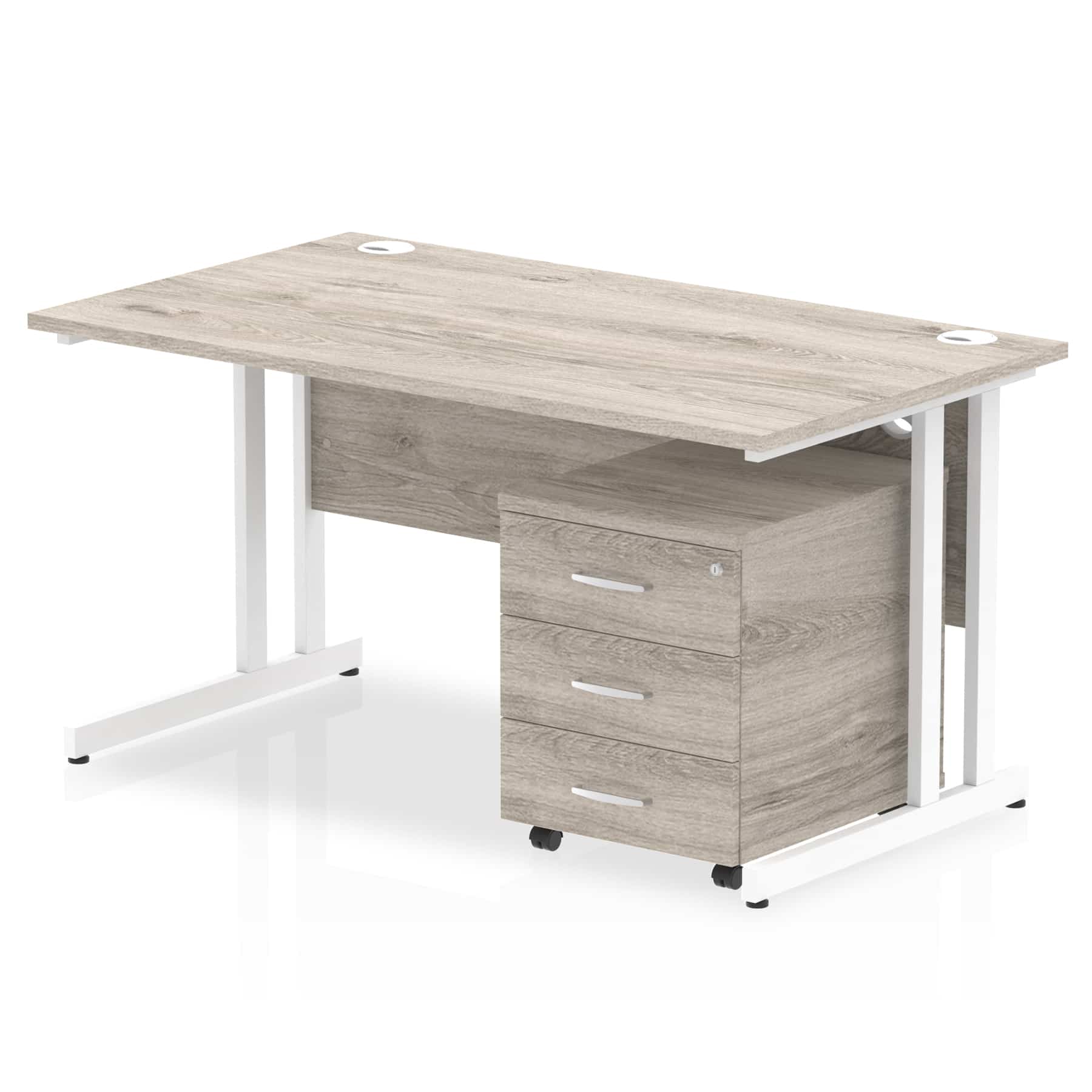 Impulse 1400mm Cantilever Straight Desk With Mobile Pedestal - Image 8