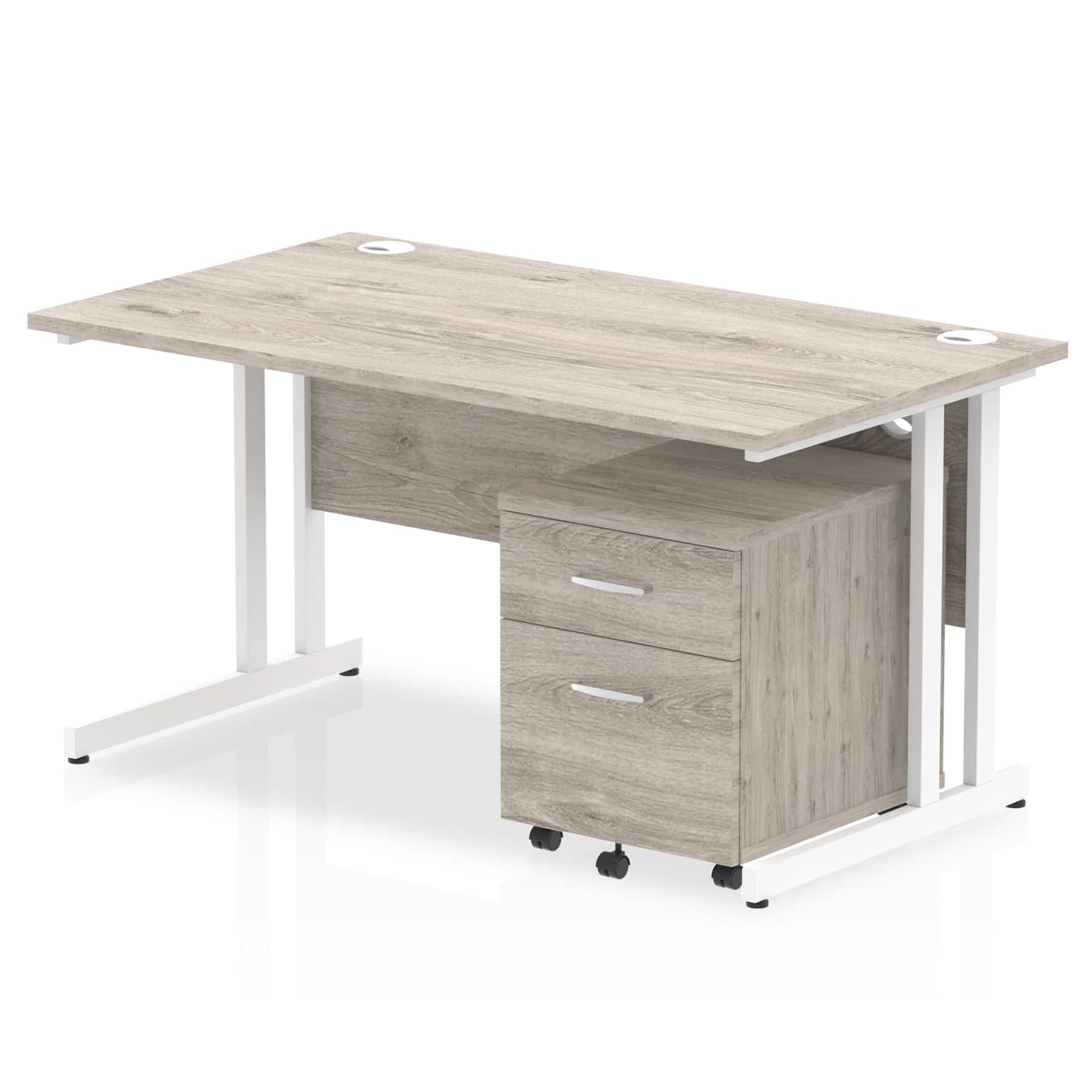 Impulse 1400mm Cantilever Straight Desk With Mobile Pedestal - Image 6