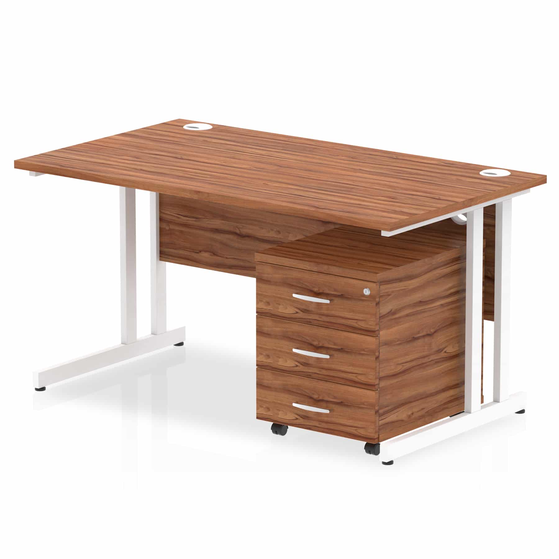 Impulse 1400mm Cantilever Straight Desk With Mobile Pedestal - Image 19