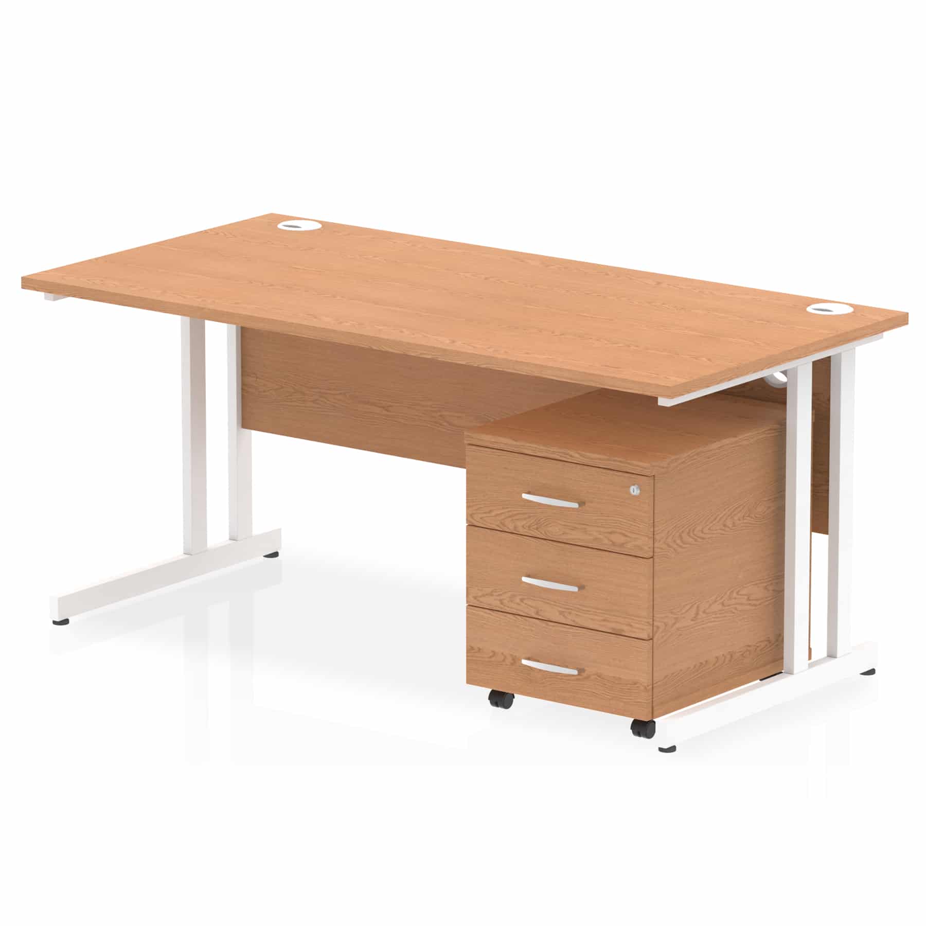 Impulse 1600mm Cantilever Straight Desk With Mobile Pedestal - Image 16