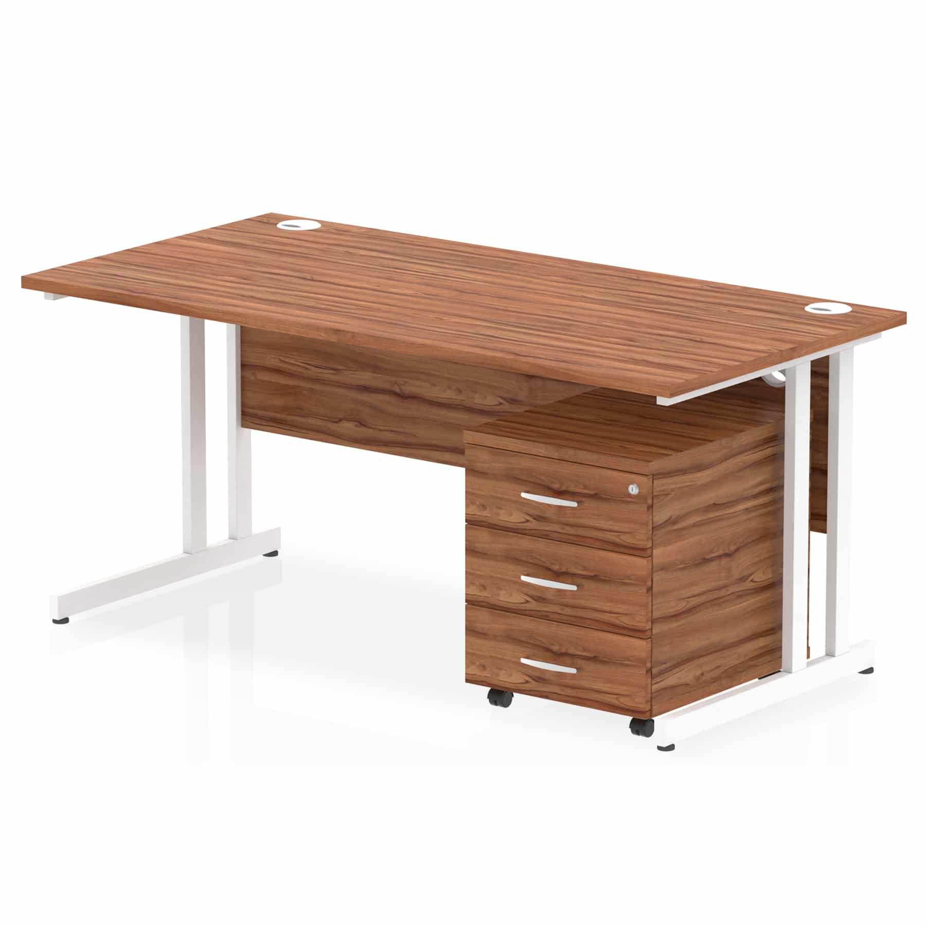 Impulse 1600mm Cantilever Straight Desk With Mobile Pedestal - Image 20