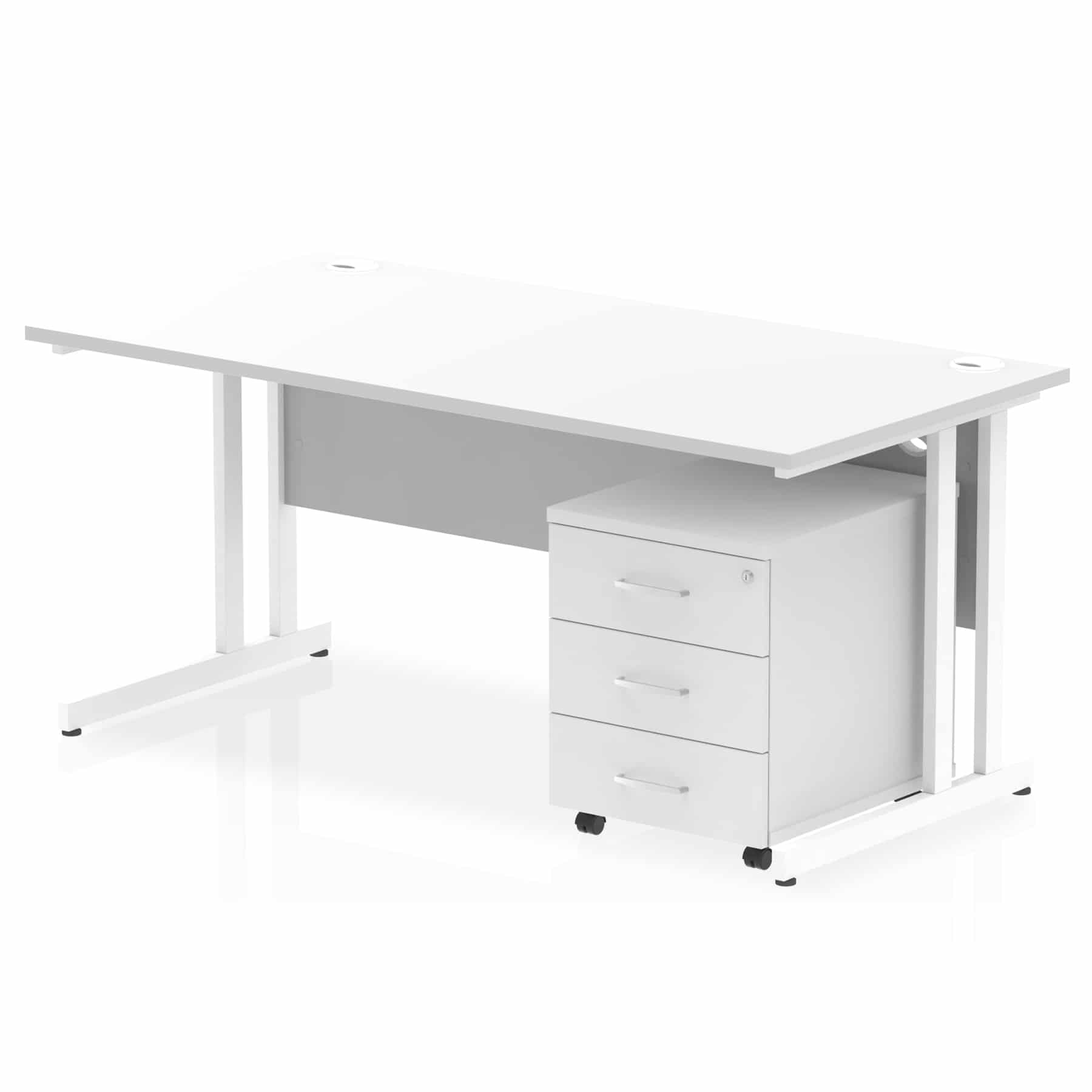 Impulse 1600mm Cantilever Straight Desk With Mobile Pedestal - Image 24