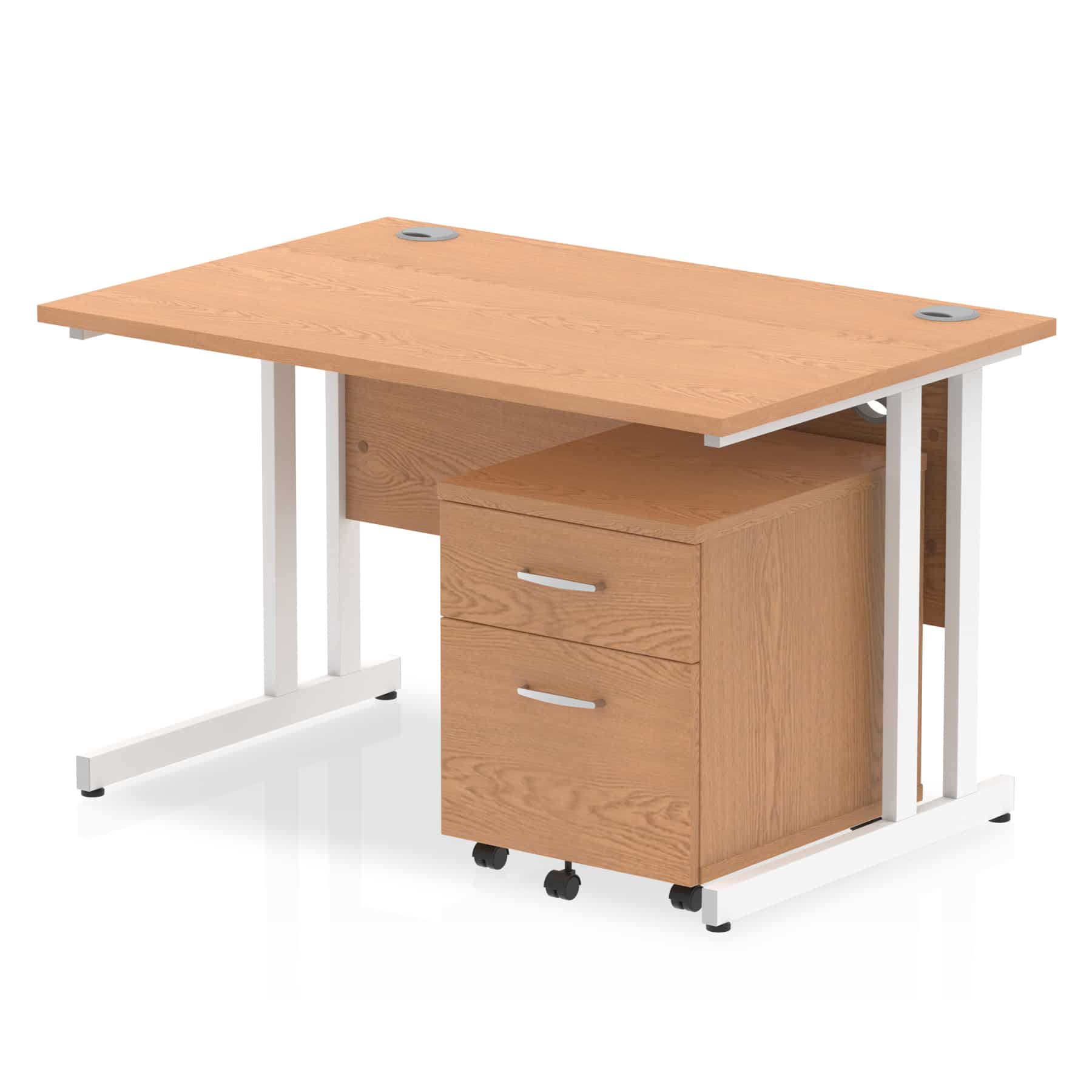 Impulse 1200mm Cantilever Straight Desk With Mobile Pedestal - Image 15