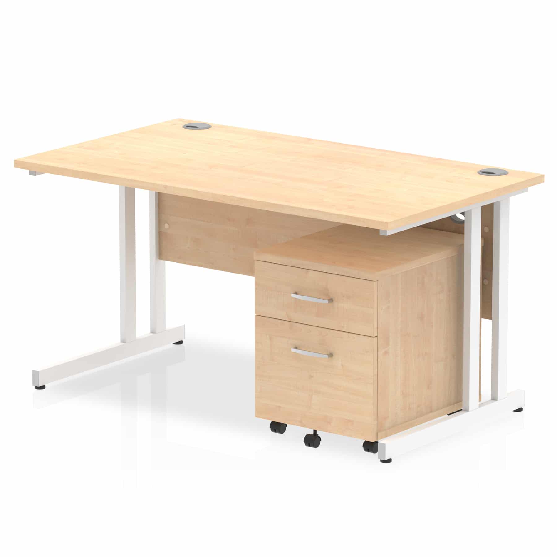 Impulse 1400mm Cantilever Straight Desk With Mobile Pedestal - Image 10