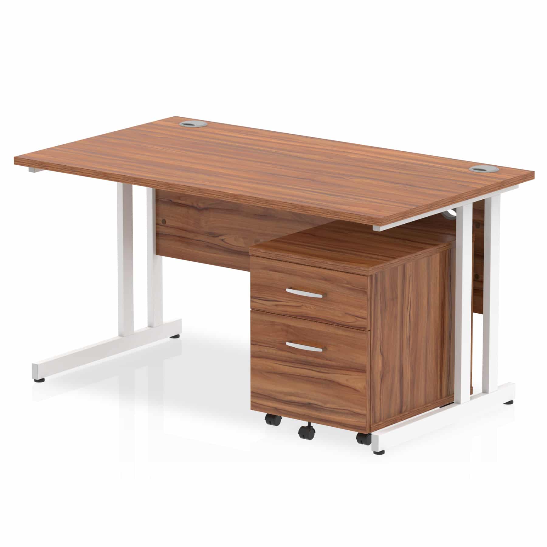 Impulse 1400mm Cantilever Straight Desk With Mobile Pedestal - Image 17