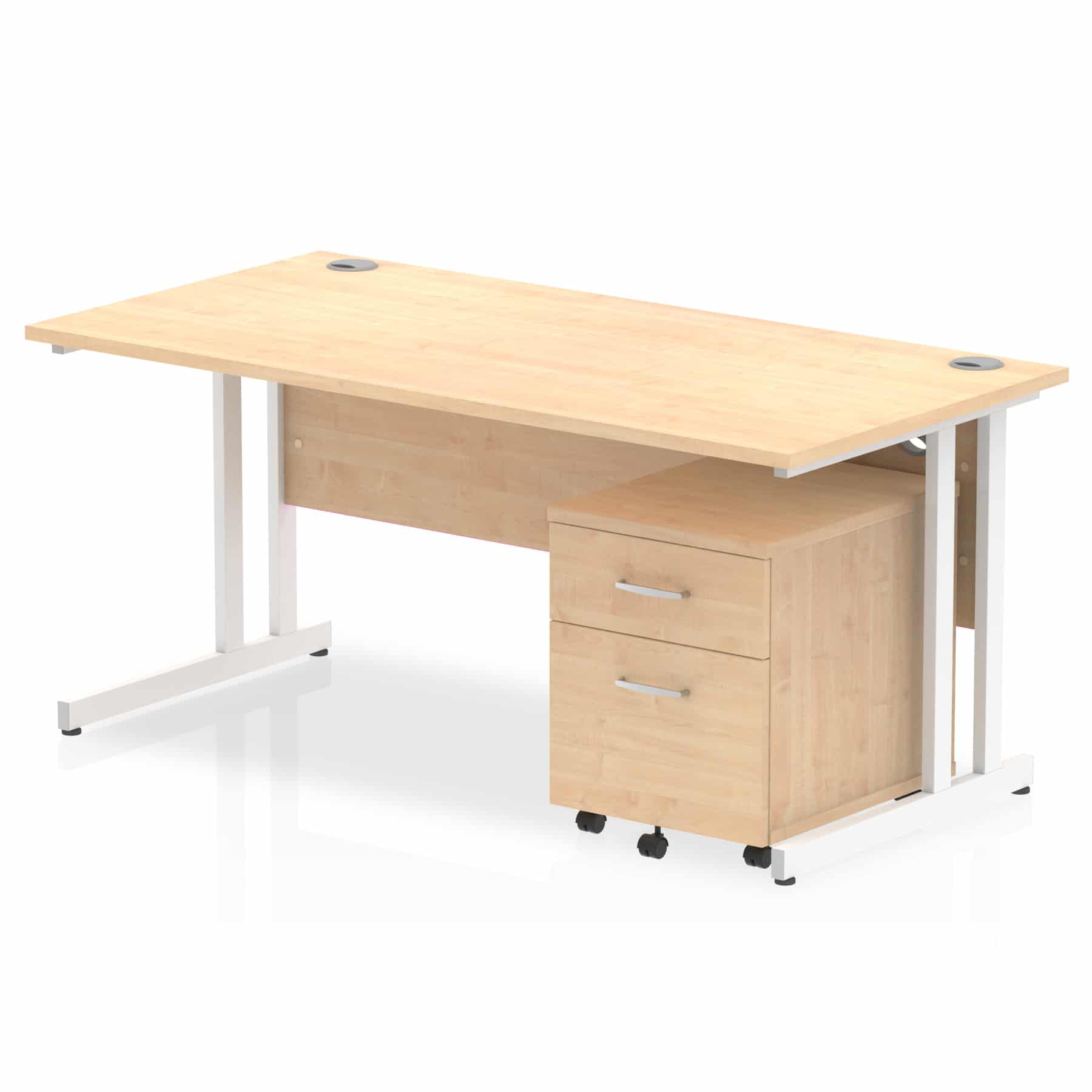 Impulse 1600mm Cantilever Straight Desk With Mobile Pedestal - Image 11