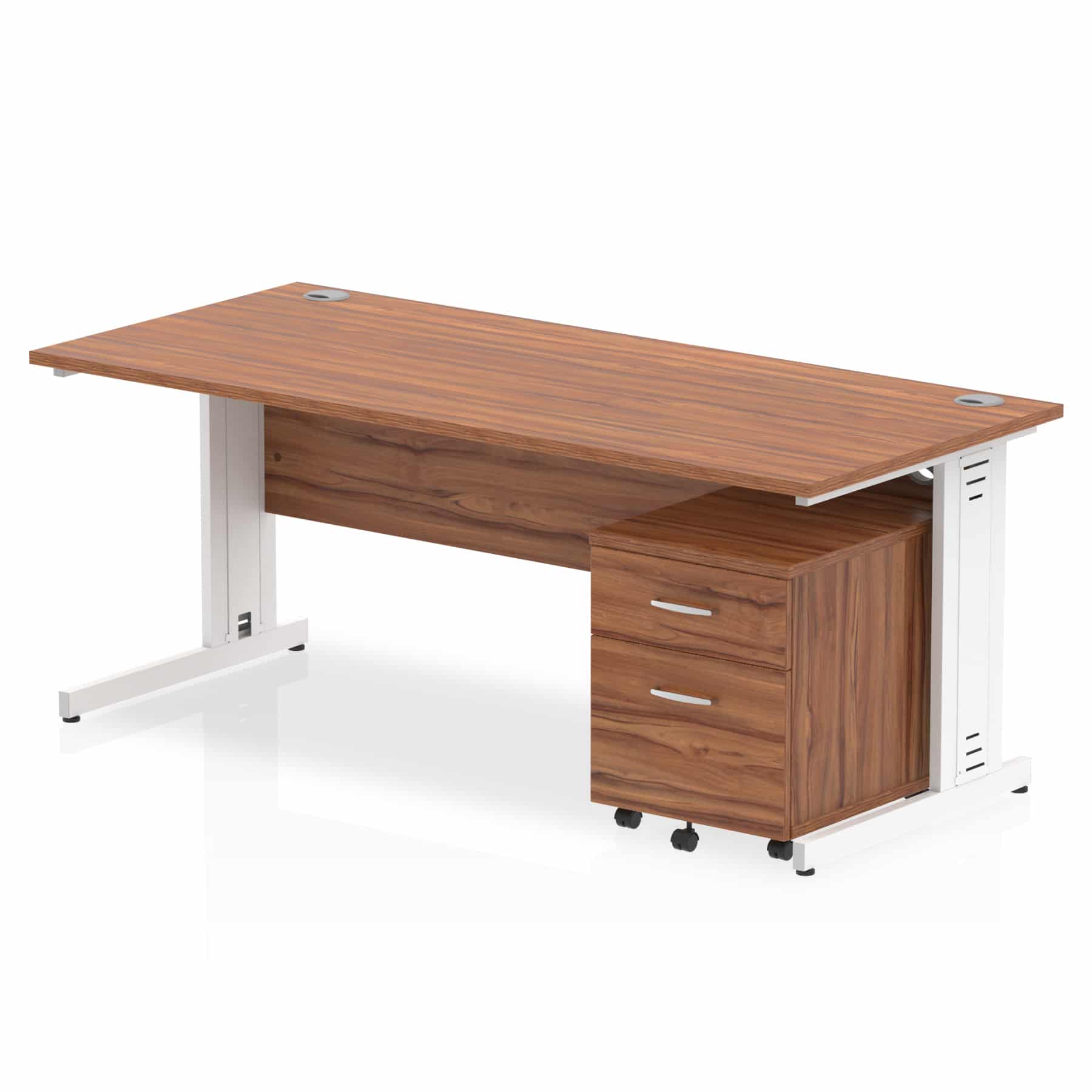 Impulse 1800mm Cable Managed Straight Desk With Mobile Pedestal - Image 19
