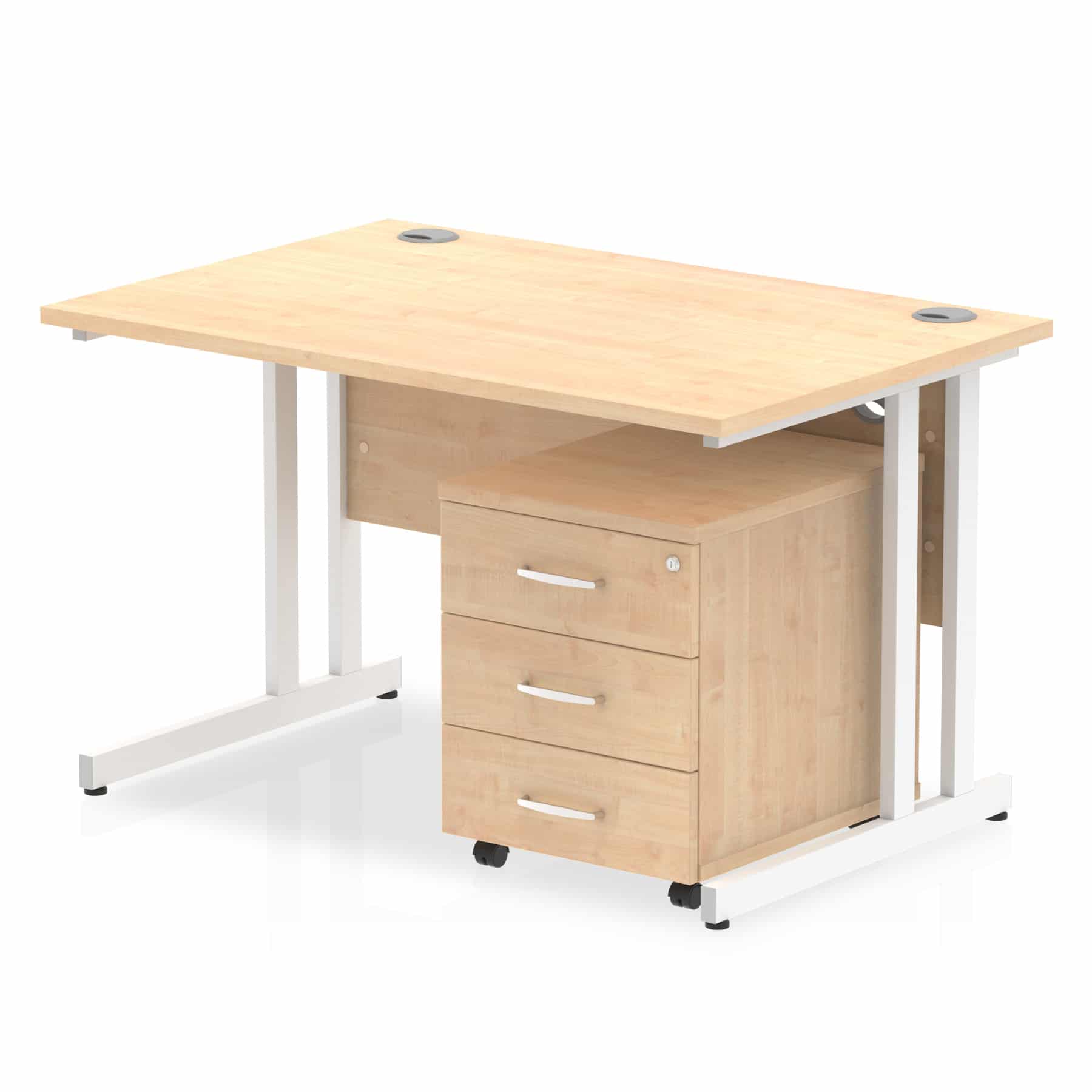 Impulse 1200mm Cantilever Straight Desk With Mobile Pedestal - Image 12