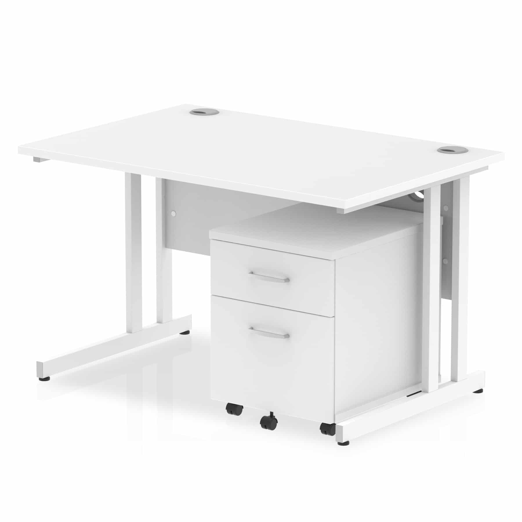 Impulse 1200mm Cantilever Straight Desk With Mobile Pedestal - Image 23