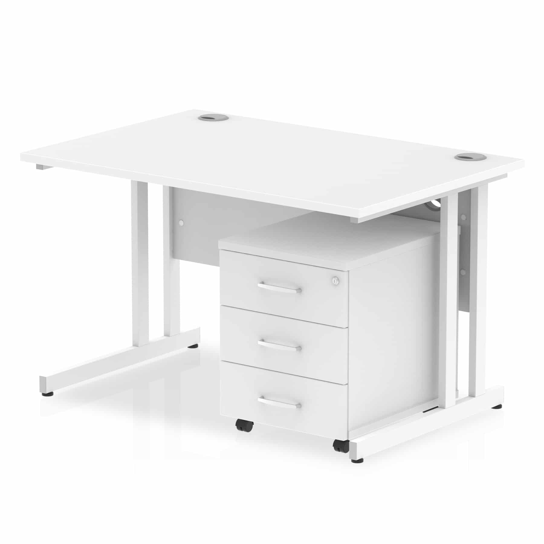 Impulse 1200mm Cantilever Straight Desk With Mobile Pedestal - Image 24