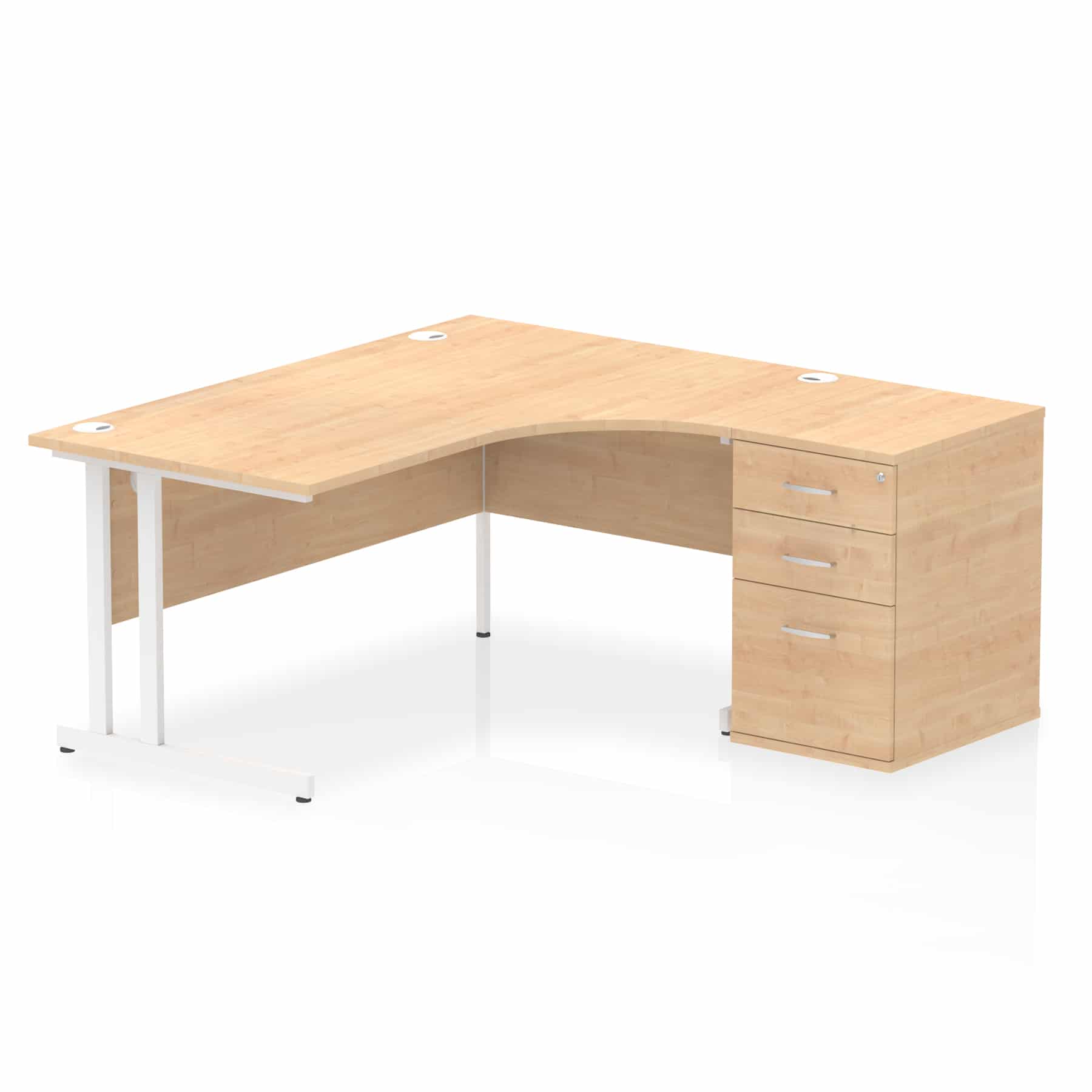 Impulse 1600mm Cantilever Right Crescent Desk Workstation - Image 15