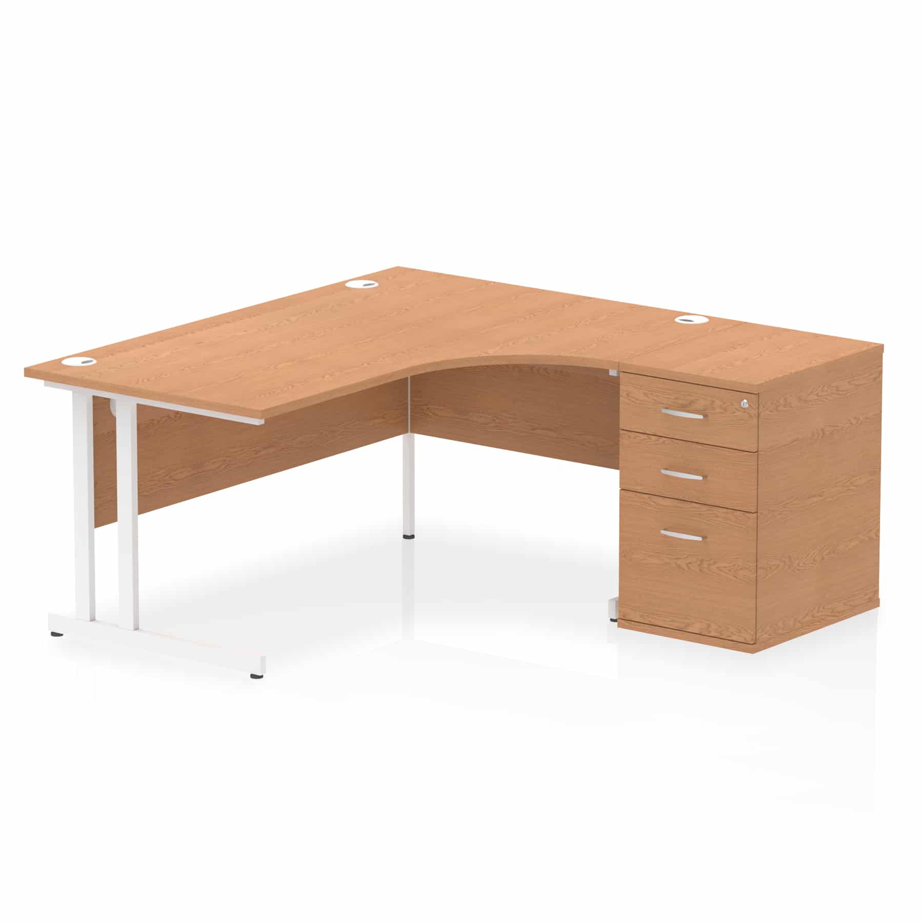 Impulse 1600mm Cantilever Right Crescent Desk Workstation - Image 21