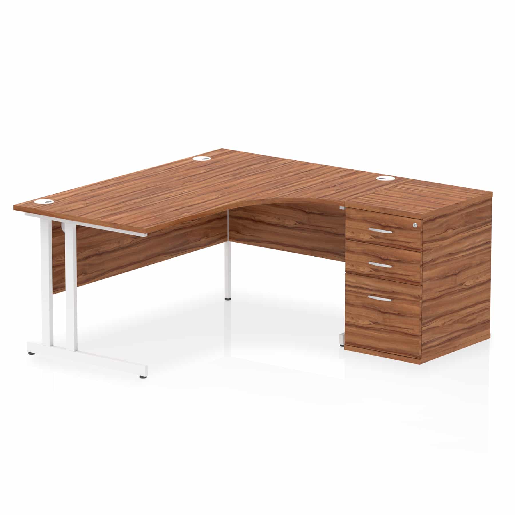 Impulse 1600mm Cantilever Right Crescent Desk Workstation - Image 27