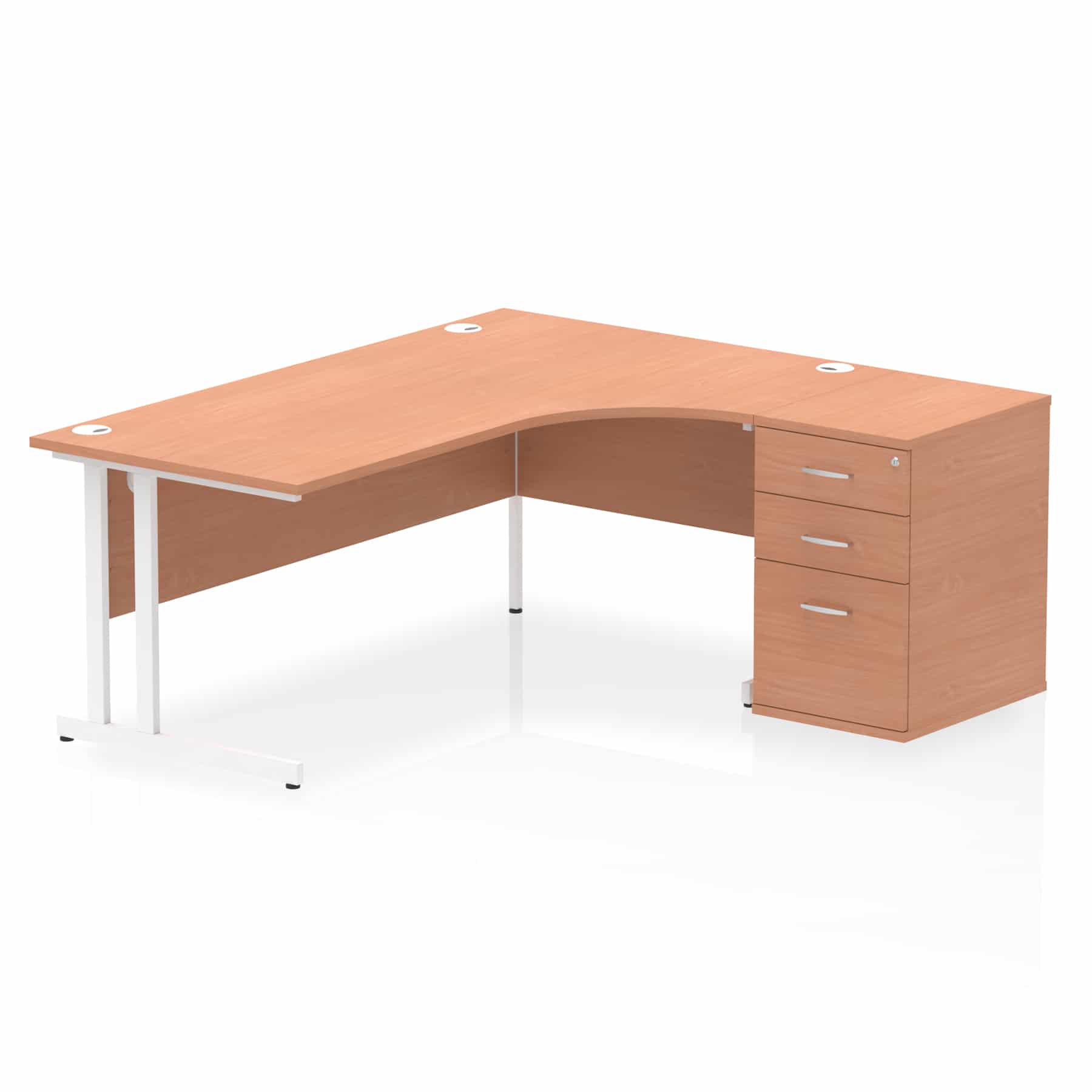 Impulse 1800mm Cantilever Right Crescent Desk Workstation - Image 3